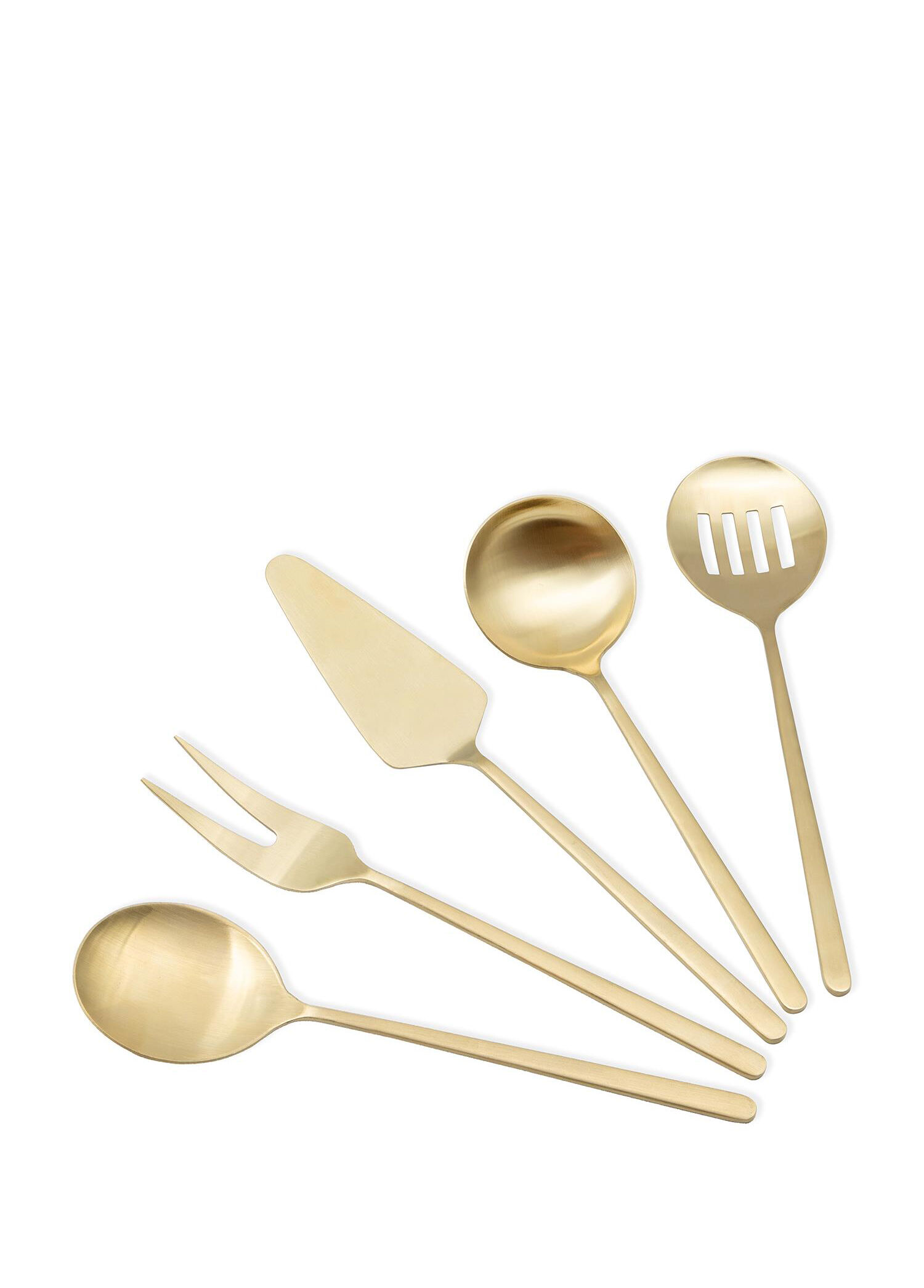 Giallo Şampanya Gold Çelik 5 Parça Servis Seti