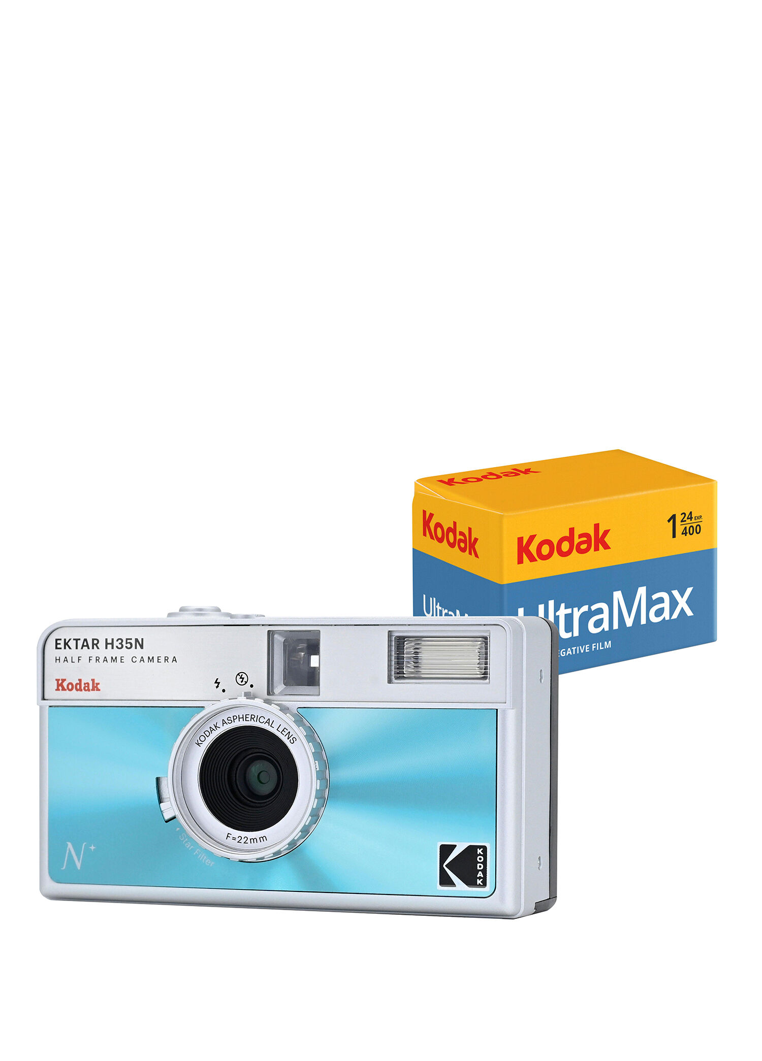 Ektar H35N Sırlı Mavi 35mm Filmli Fotoğraf Makinesi + Ultramax 24 Poz Film