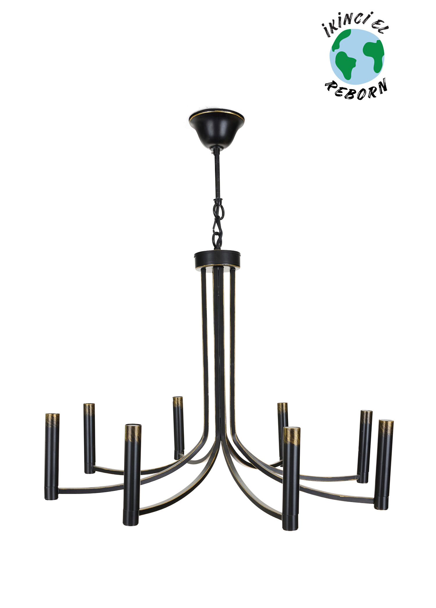 Modern Siyah Metal Avize