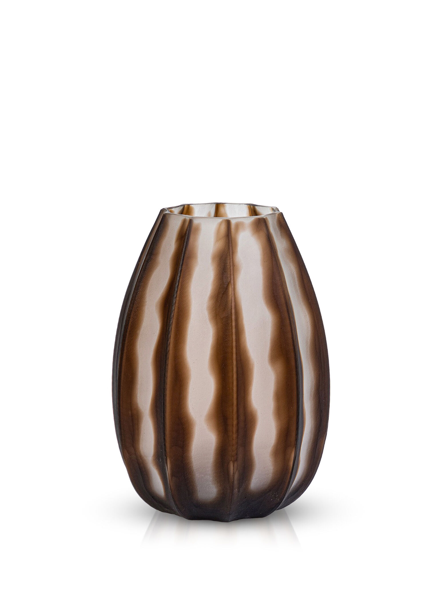 Serenity Matte Brown Cam Vazo 23 x 16.5 cm