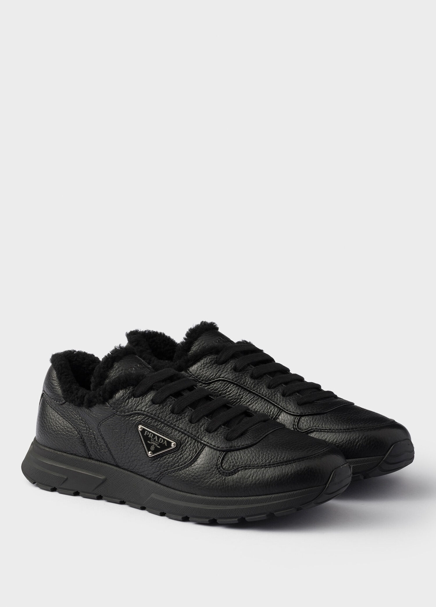 靴 PRADA SPORT archive square leather shoes Prada Siyah Erkek Prax Siyah Deri Erkek Spor Ayakkabı 1753972 | Beymen