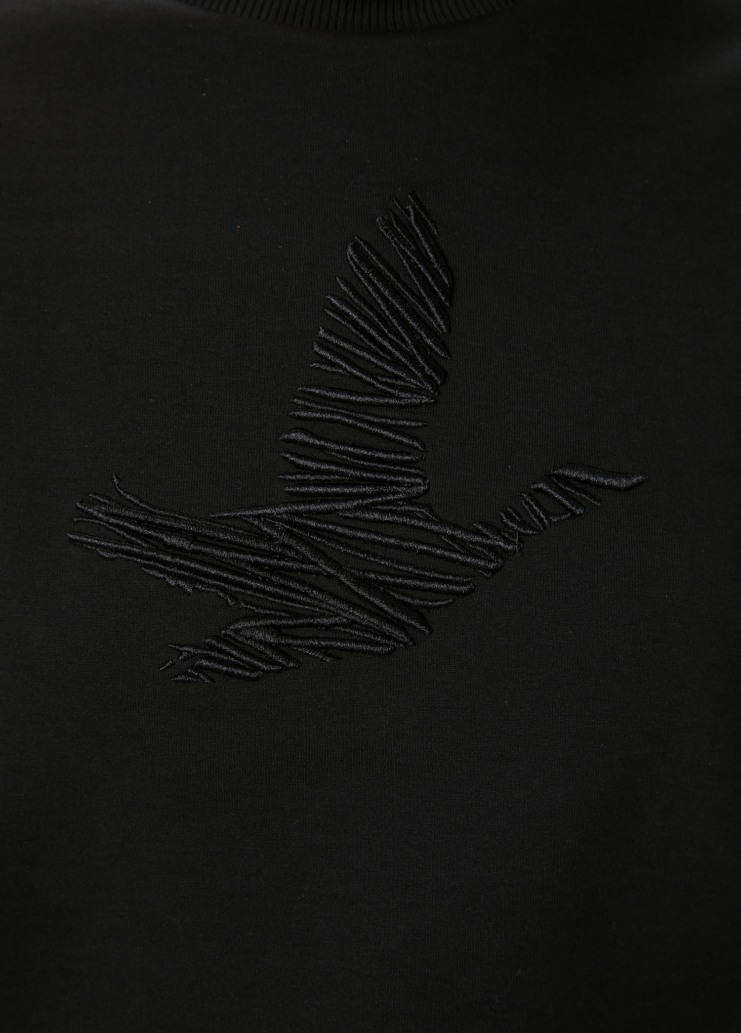 Siyah Logo Nakışlı Sweatshirt_5