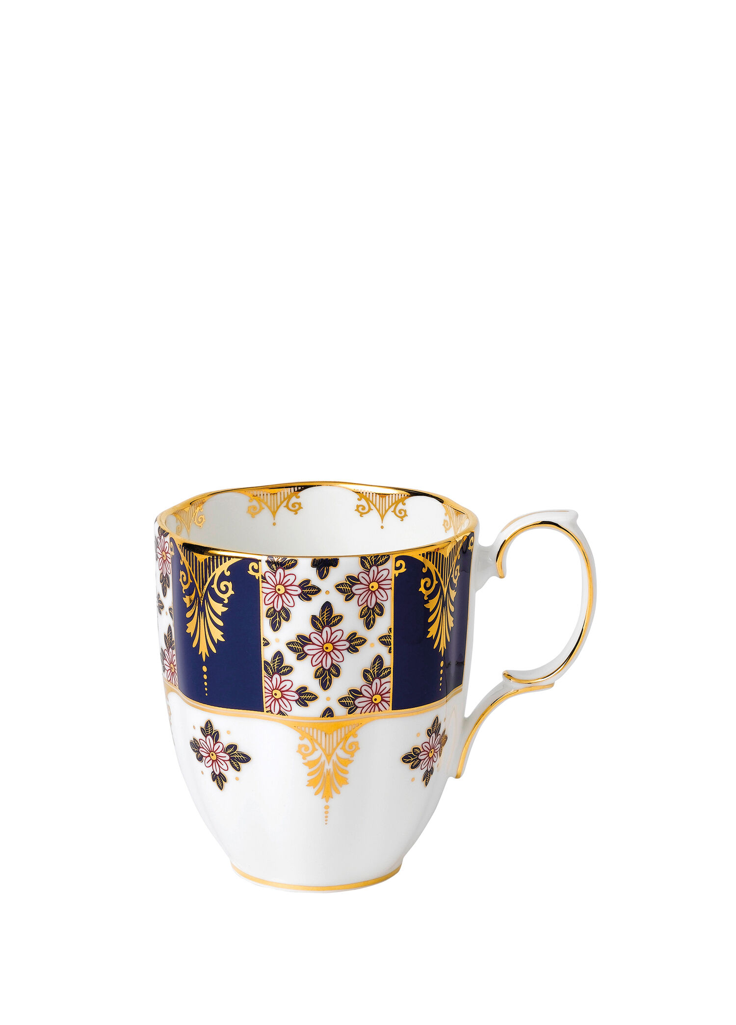 Royal Albert - 100 Years 1900 Regency Blue Desenli Fine Bone Porselen Kupa - Çok Renkli