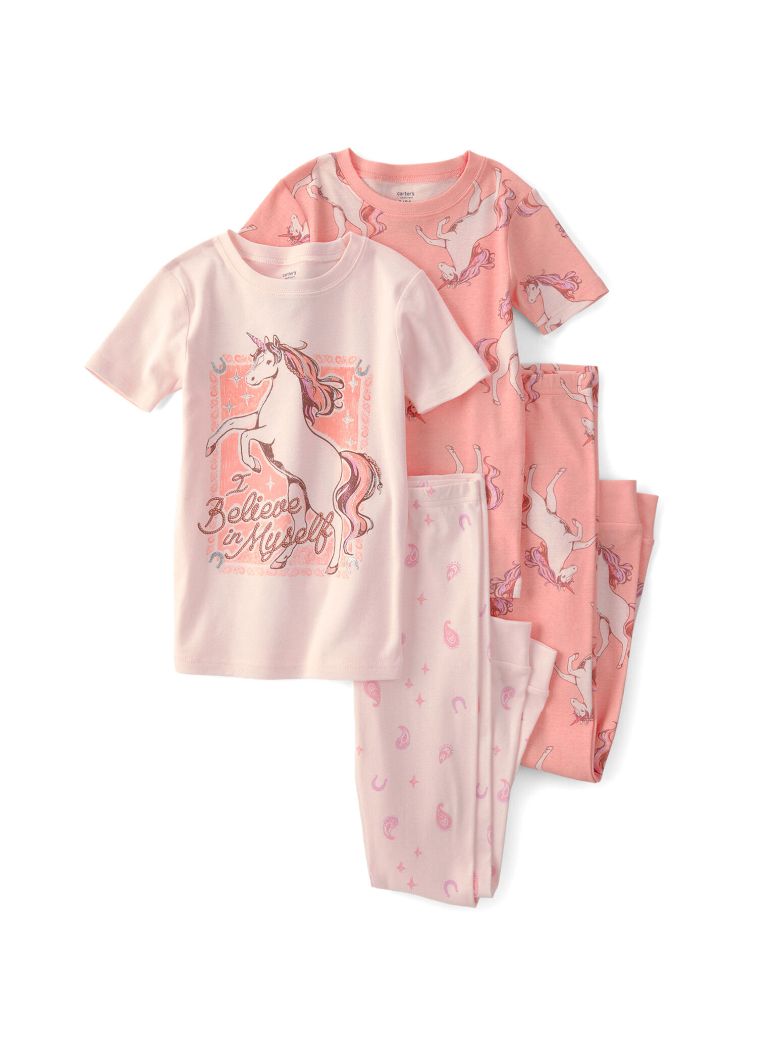 Renkli Kız Çocuk 4'lü Pijama Takımı