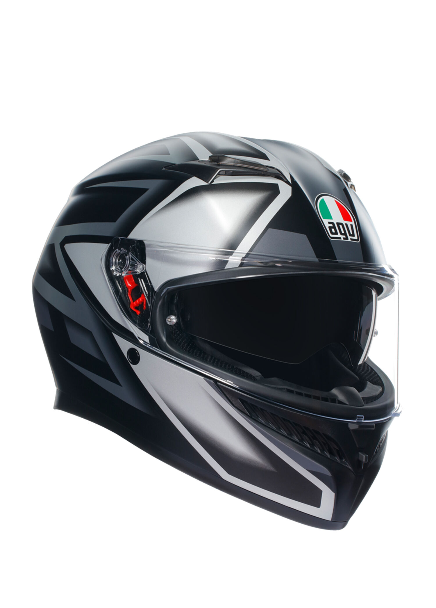 K3 Compound Matt Black Grey Kapalı Motosiklet Kaskı