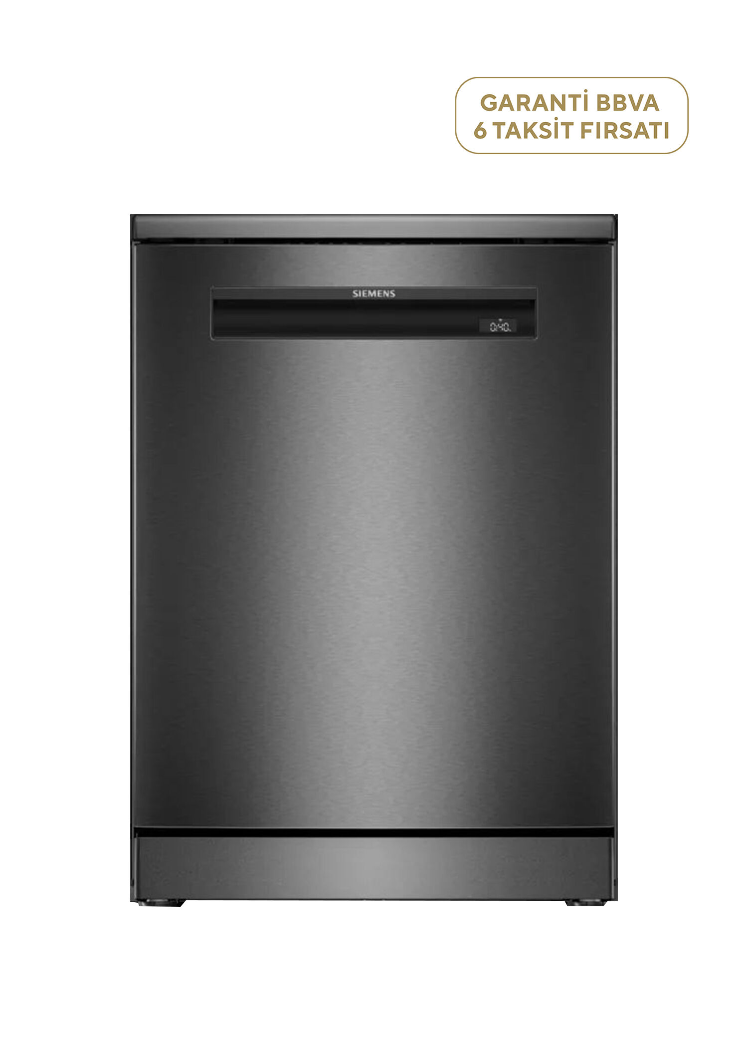 SN15EC00NT iQ500 DarkSteel Line Solo Bulaşık Makinesi