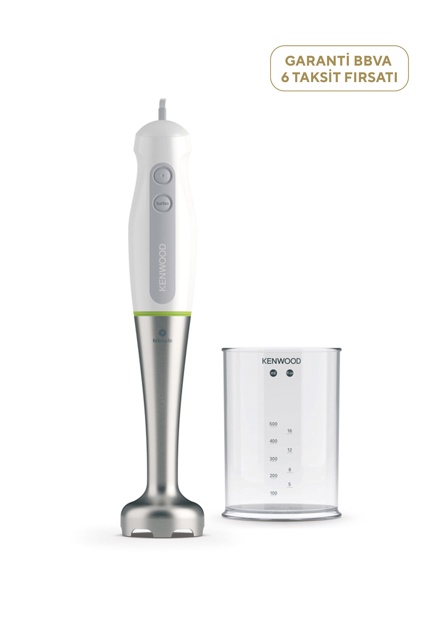 HDP106WG Triblade System 600 W Beyaz El Blender Seti