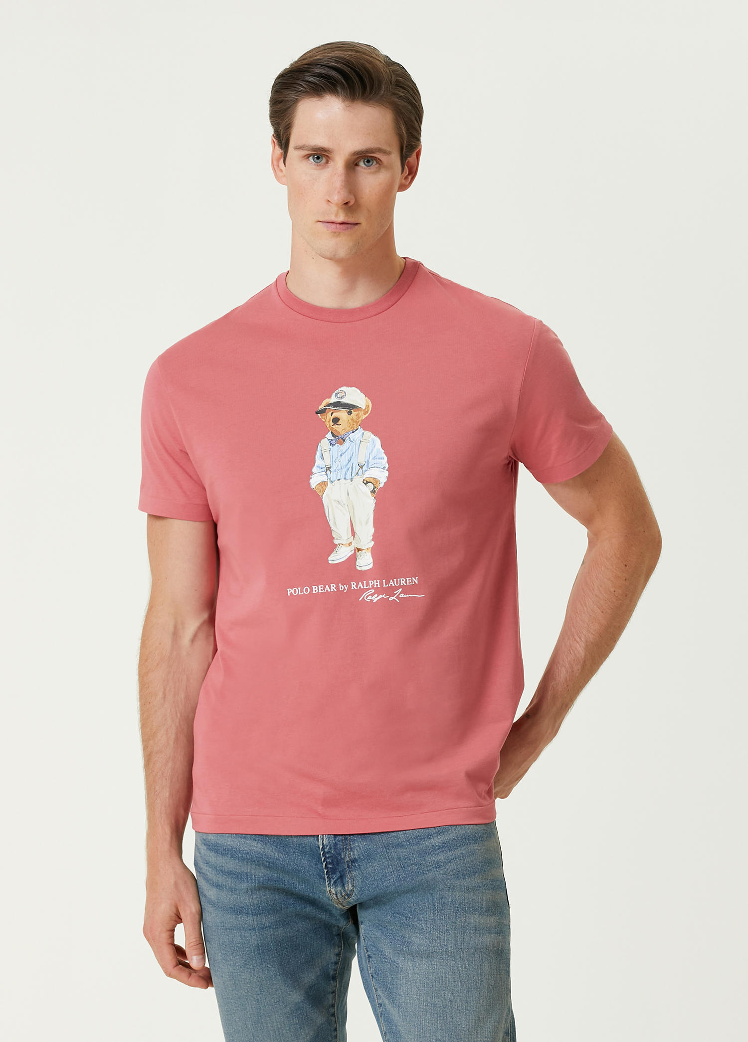 Pembe Logo Baskılı T-shirt_2