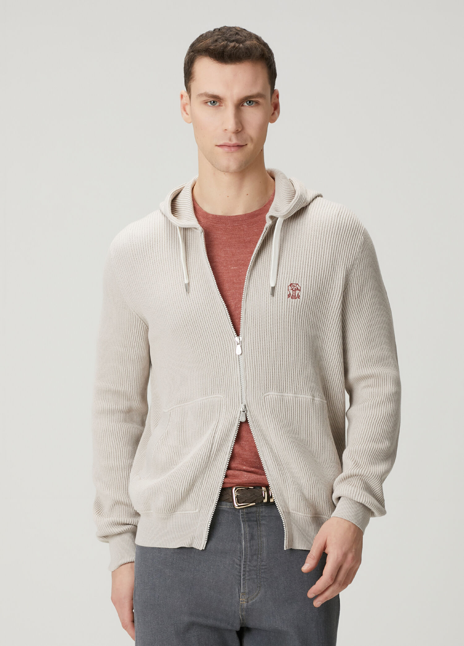 Bej Kapüşonlu Sweatshirt