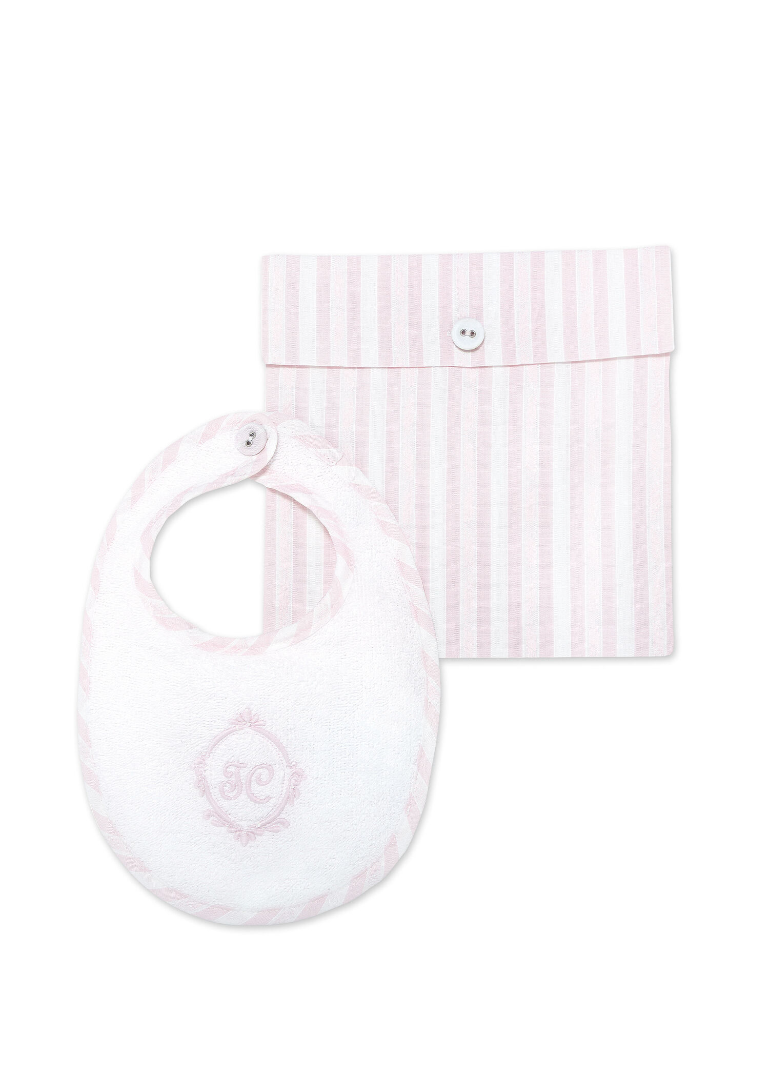 Açık Pembe Kız Bebek Bebek Mama Önlüğü