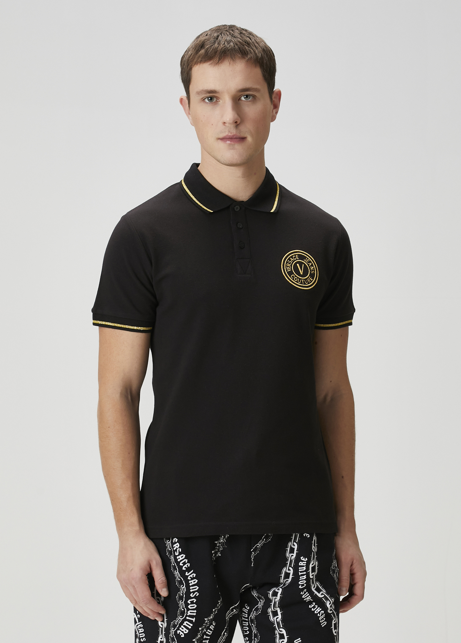 Siyah Gold Polo T-shirt