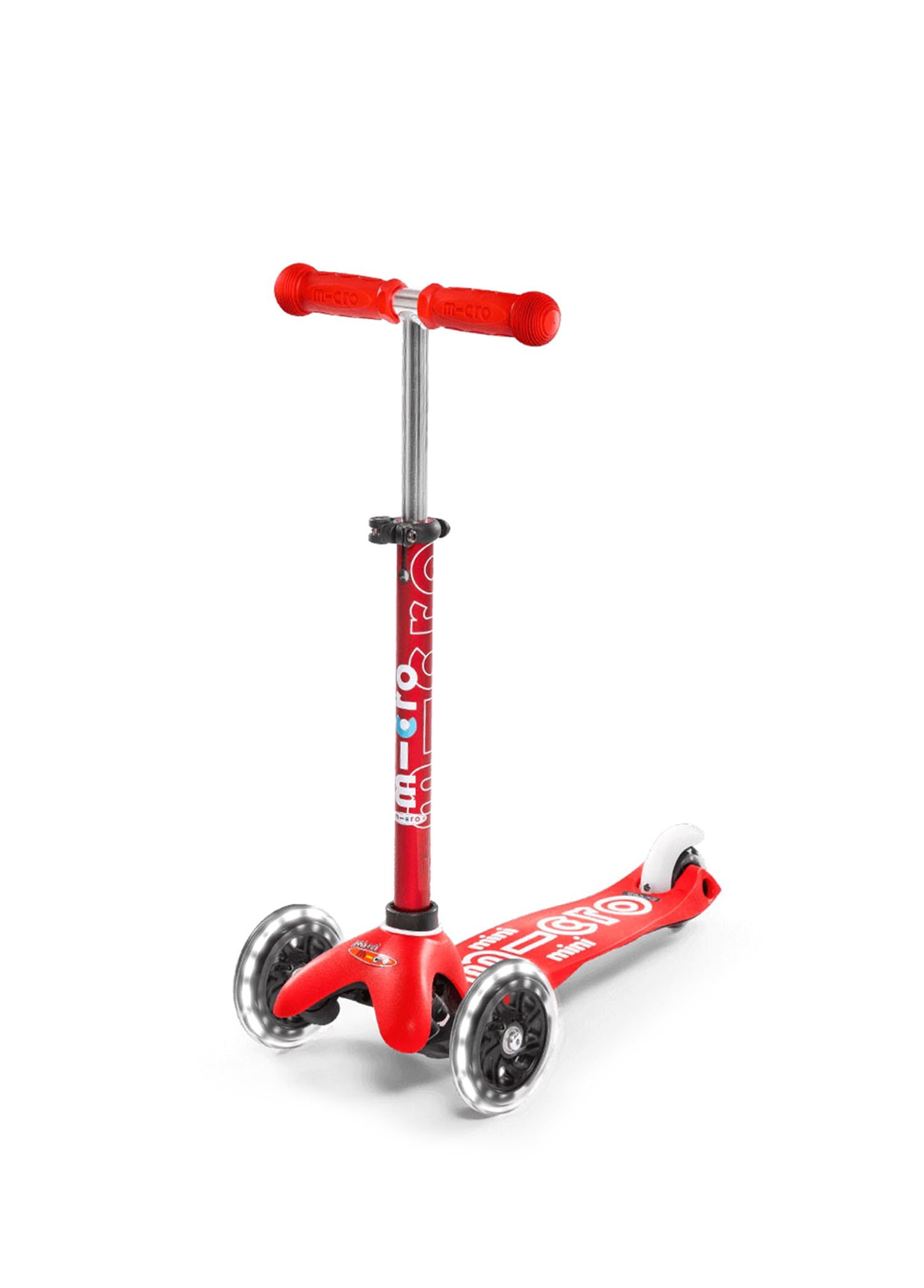 Mini Deluxe LED Red 3 Tekerlekli Çocuk Scooter