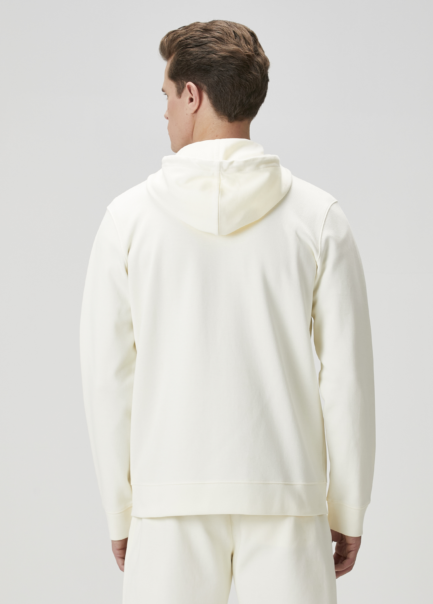 Krem Kapüşonlu Sweatshirt_4