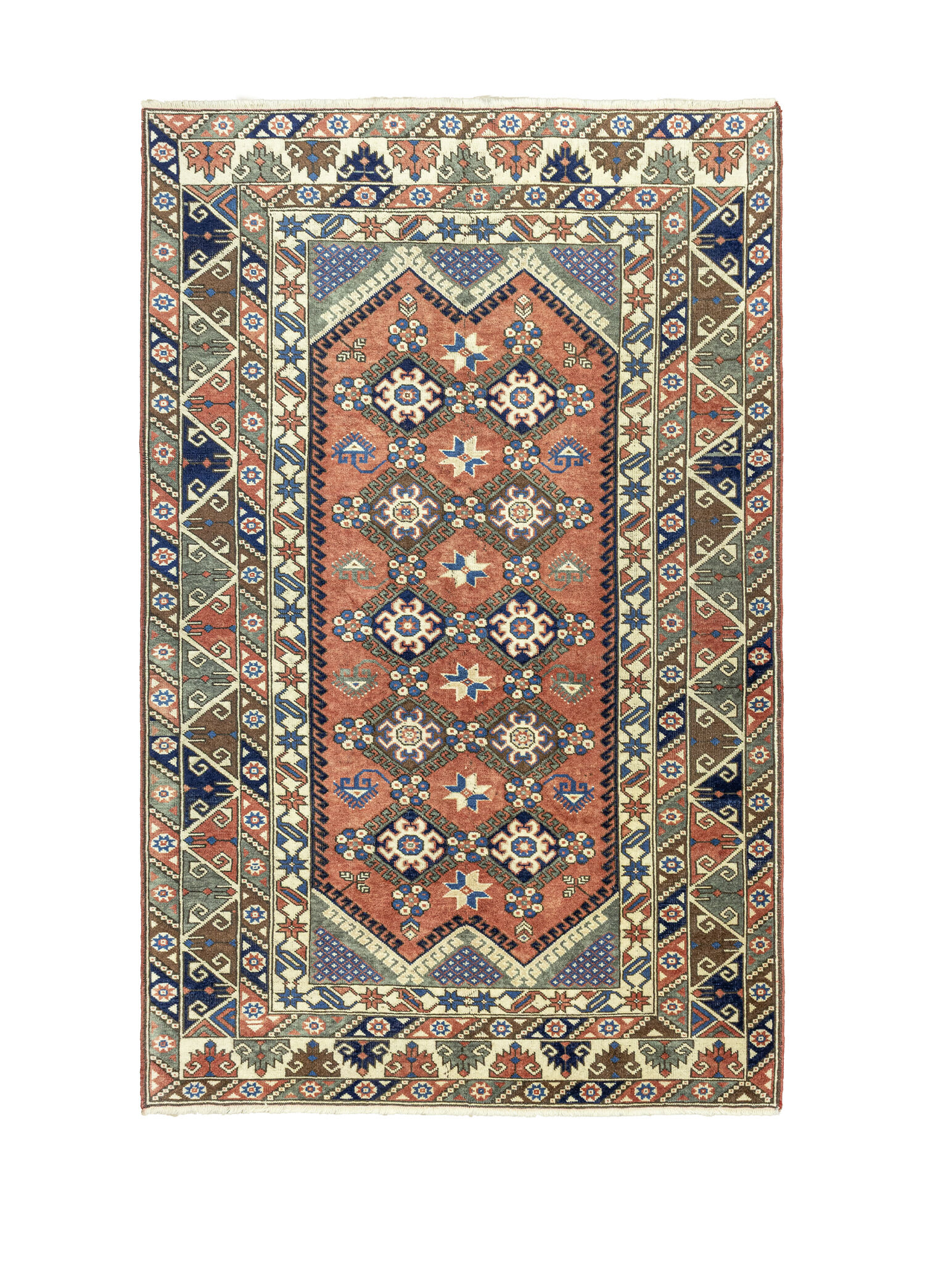 Pomelon Etnik Desenli Yün Halı 156 x 248 cm