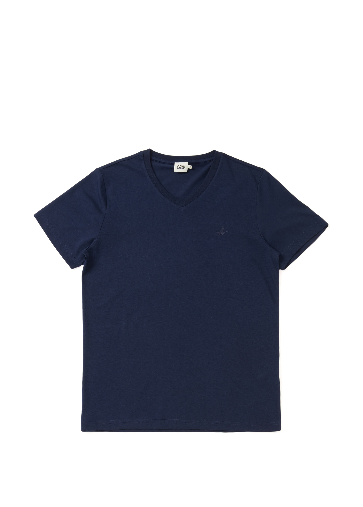 Lacivert V Yaka Basic T-shirt_5