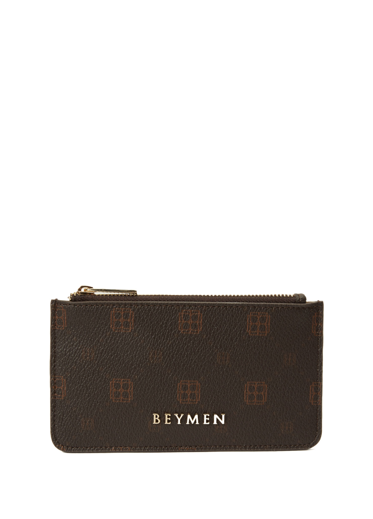 Brown Logo Patterned Women's Card Holder
