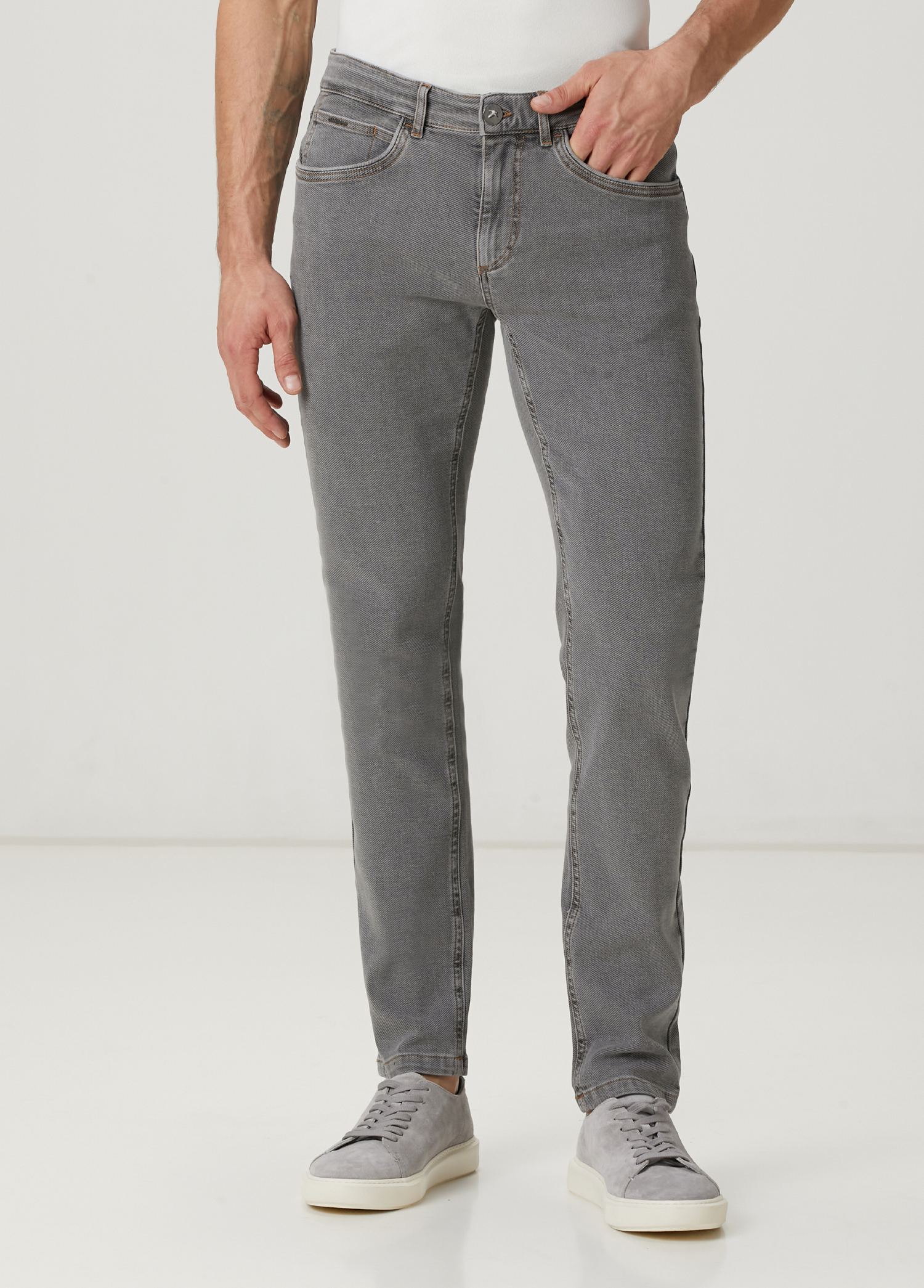 XSlim Fit Açık Gri Spor Pantolon_1