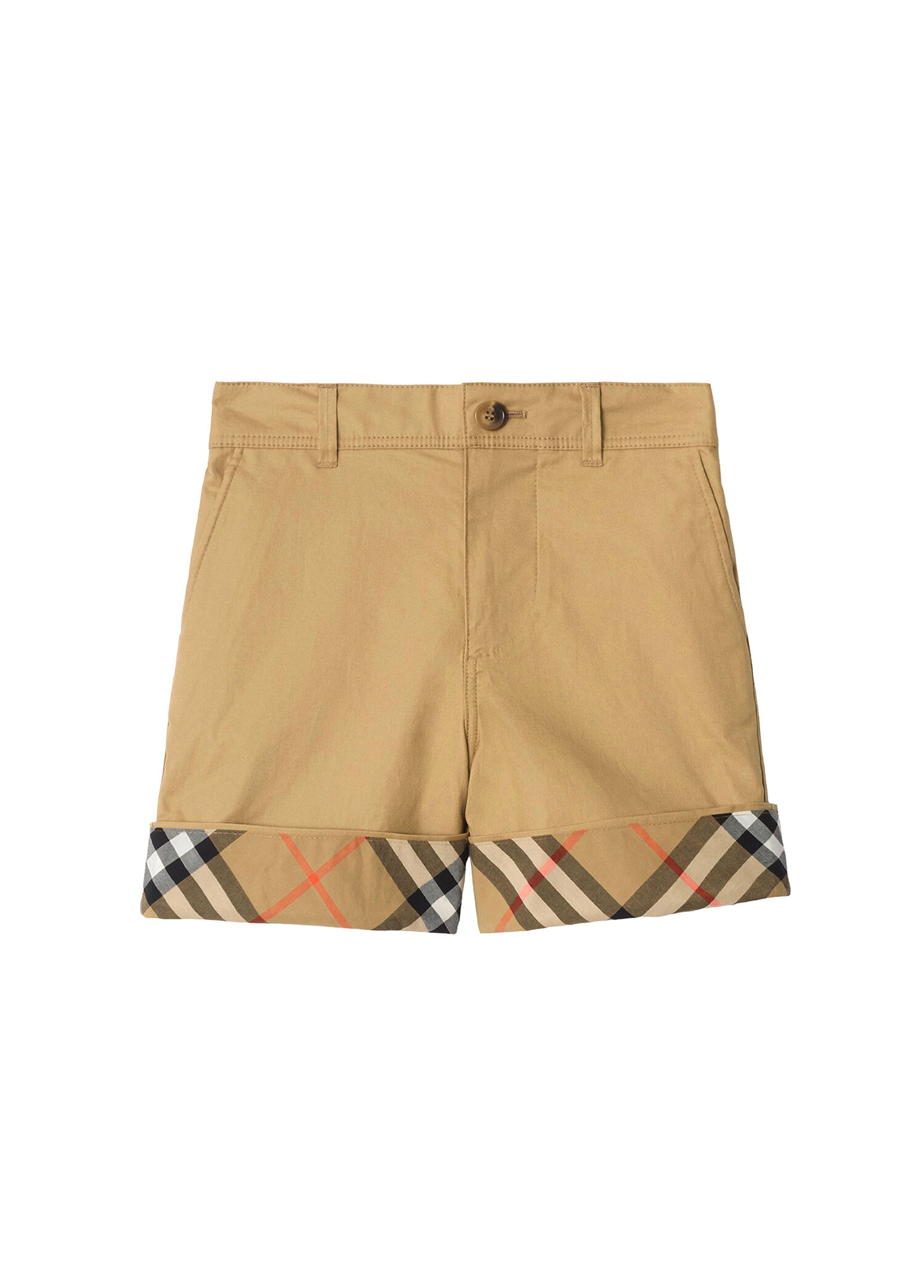 Oscar Check Bej Unisex Çocuk Şort