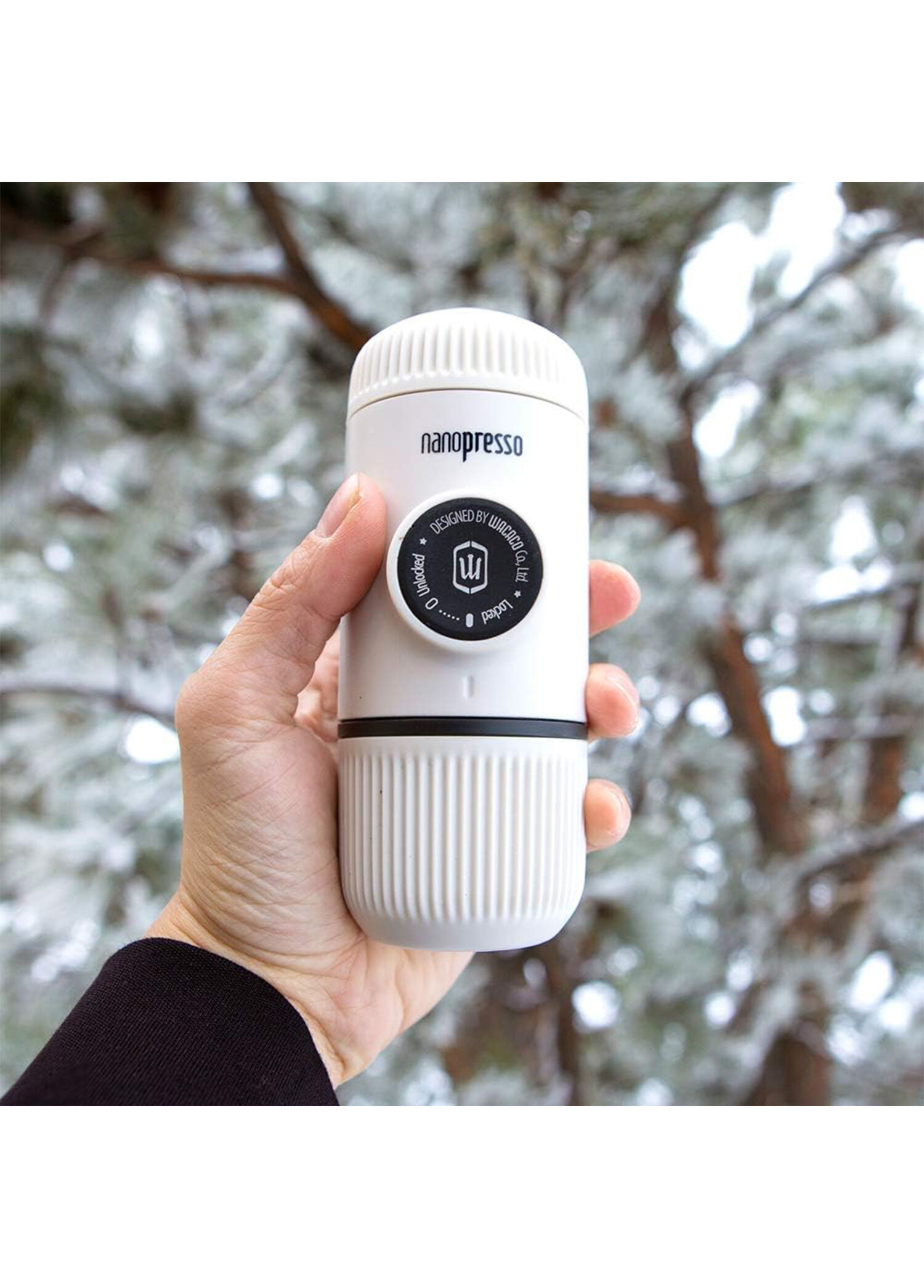 WACACO NANOPRESSO ホワイト 収納ケース付き Wacaco - Nanopresso Beyaz Taşınabilir Espresso Makinesi - Beyaz