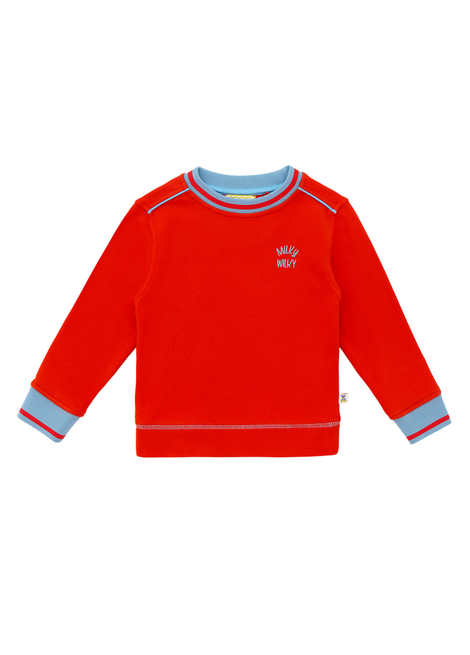Turuncu Yuvarlak Yaka Erkek Çocuk Sweatshirt