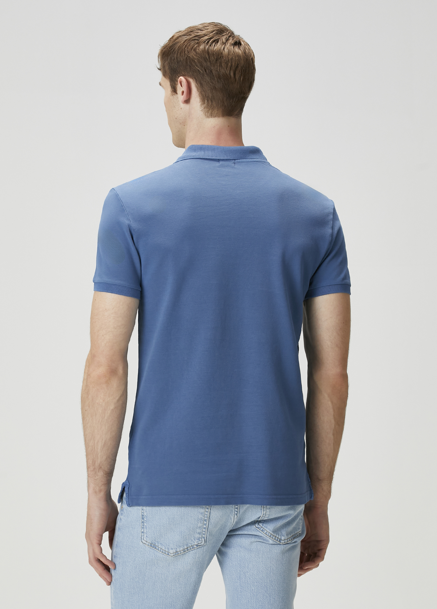 Indigo Polo Yaka T-shirt_3