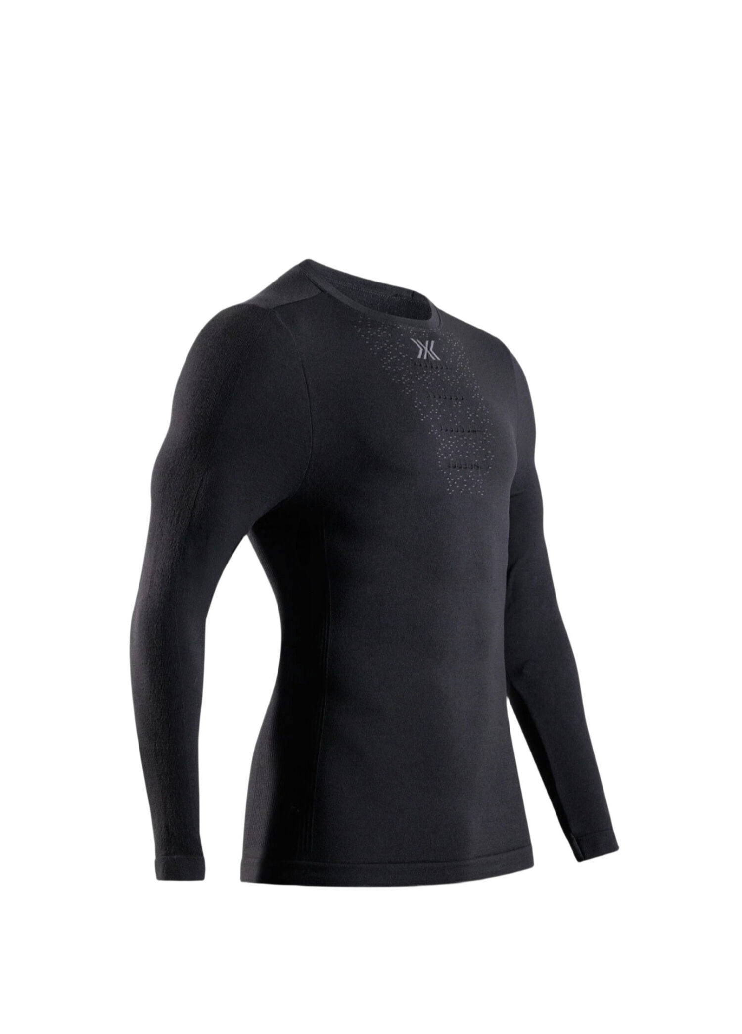 Mightywool Siyah Yün Uzun Kollu Erkek Spor Termal Üst