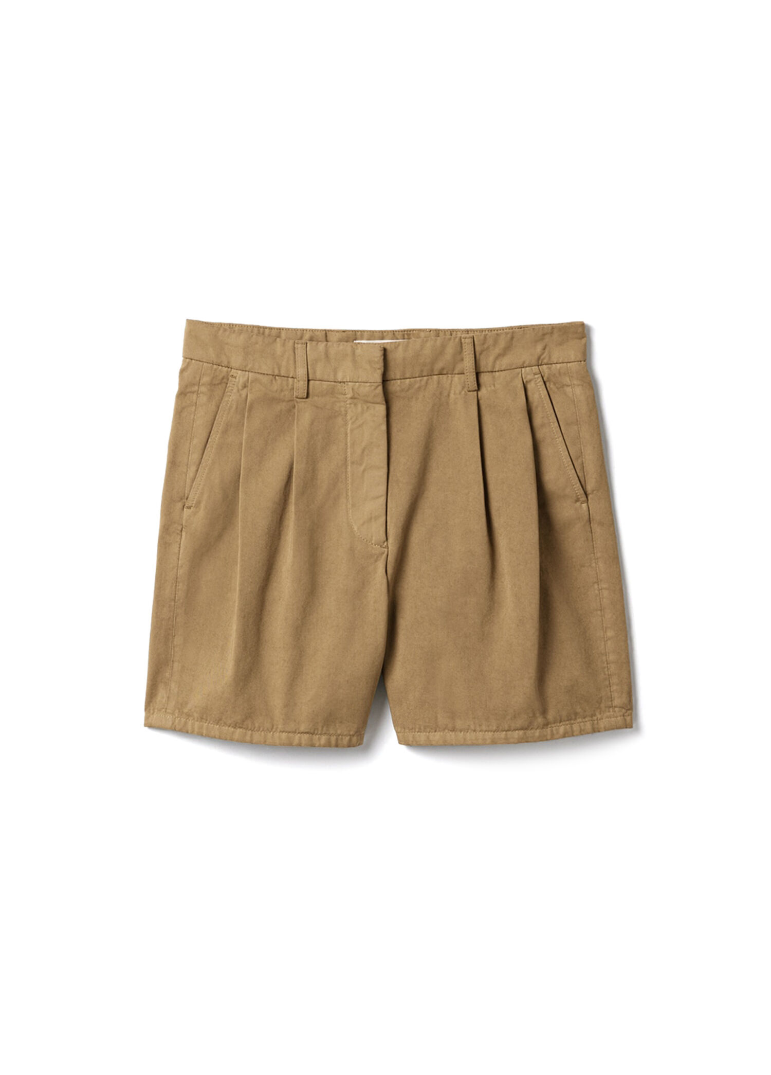 Eskitme Gabardin Kadın Bermuda Şort