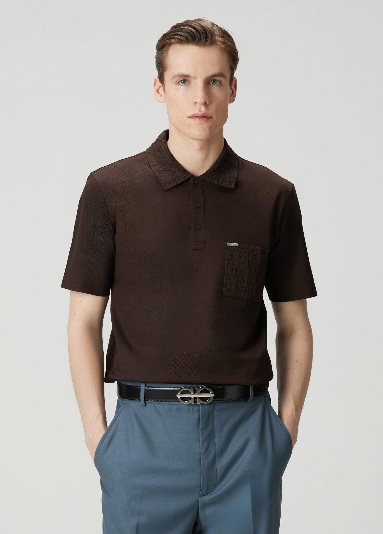 Kahverengi Polo Yaka T-shirt