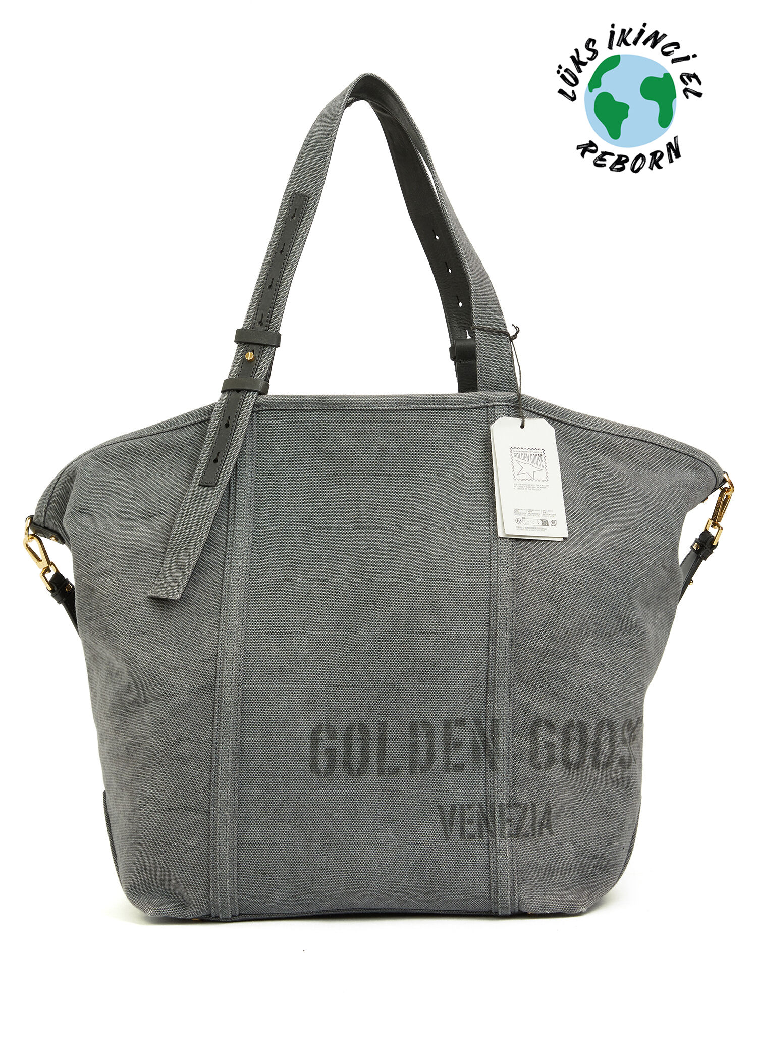 Golden Goose Logo-Print Tote Çanta