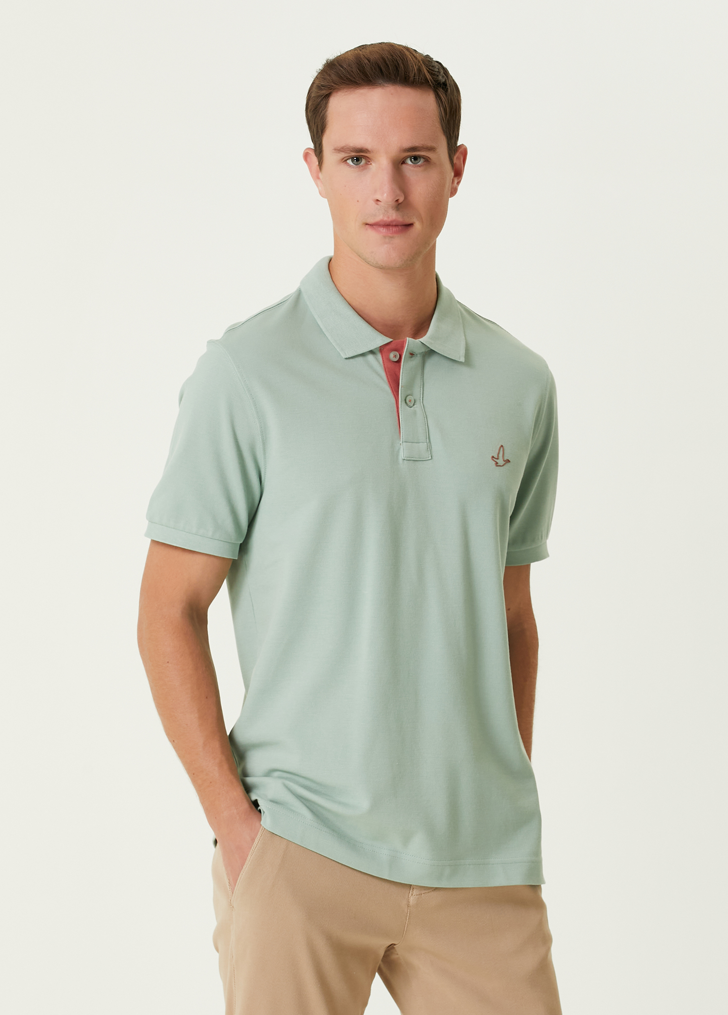 Comfort Fit Çağla Polo Yaka T-shirt