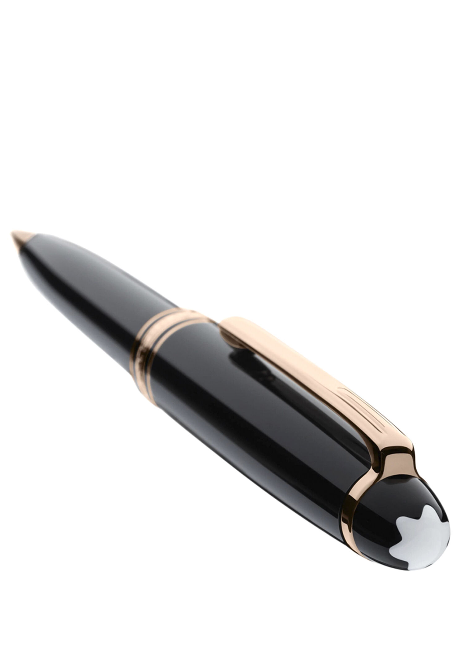 Montblanc Siyah Erkek Meisterstück Rose Gold-Coated Tükenmez Kalem