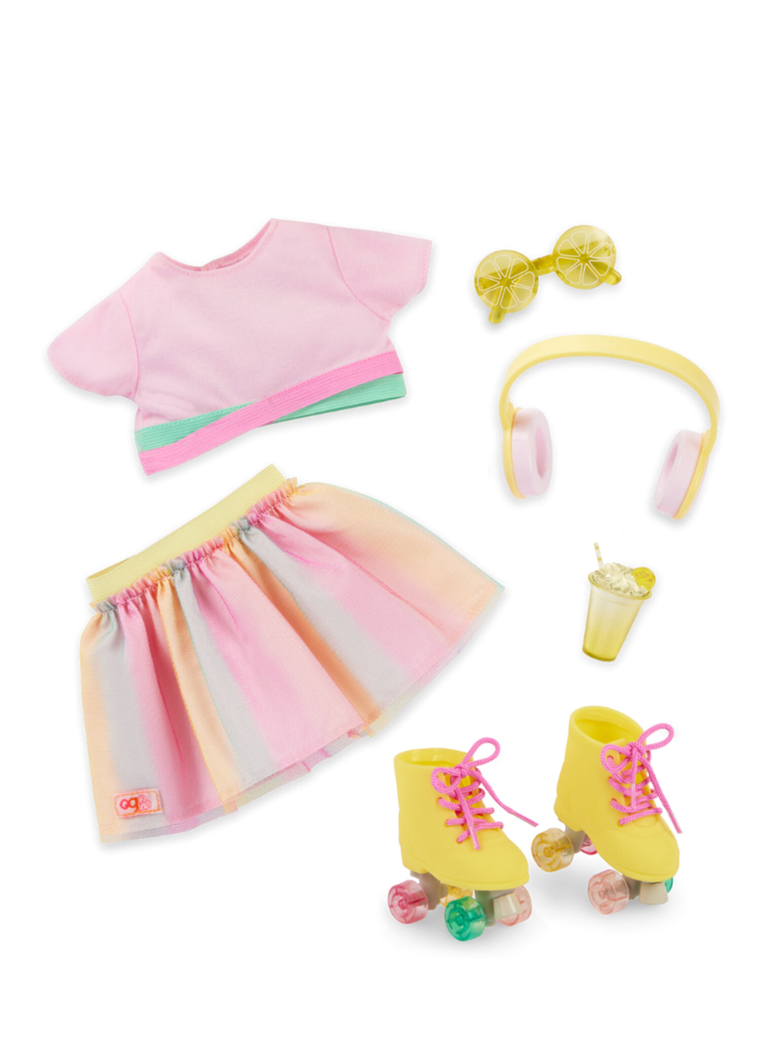 Deluxe Rollerblades & Lemonade Oyuncak Bebek Kıyafeti