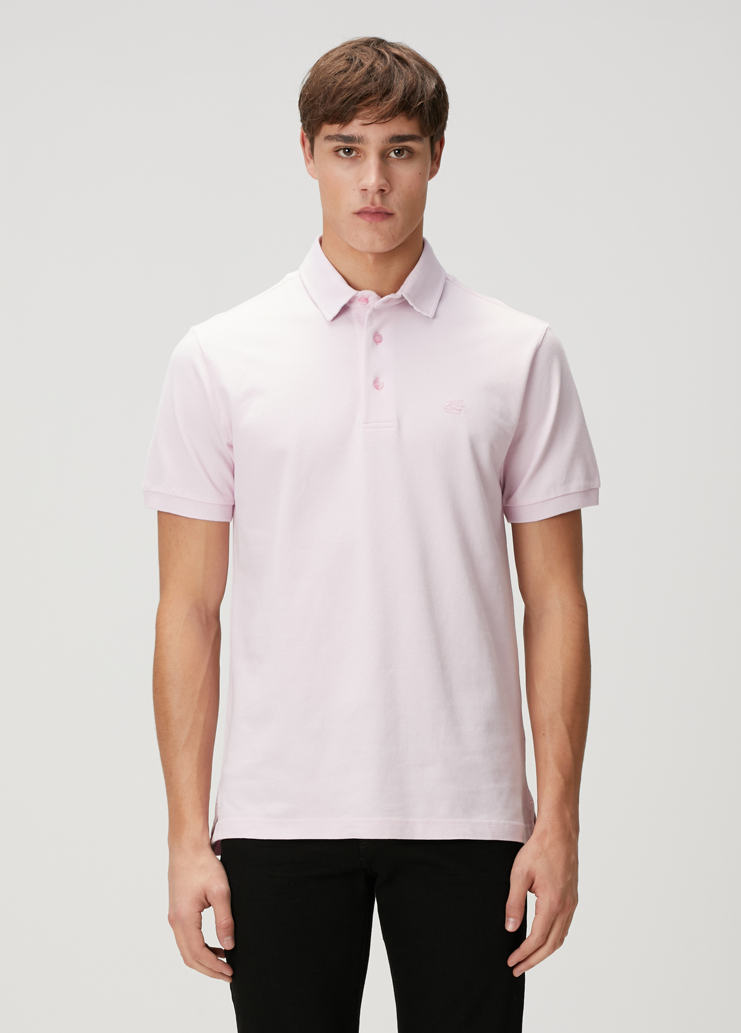 Açık Pembe Polo Yaka T-shirt