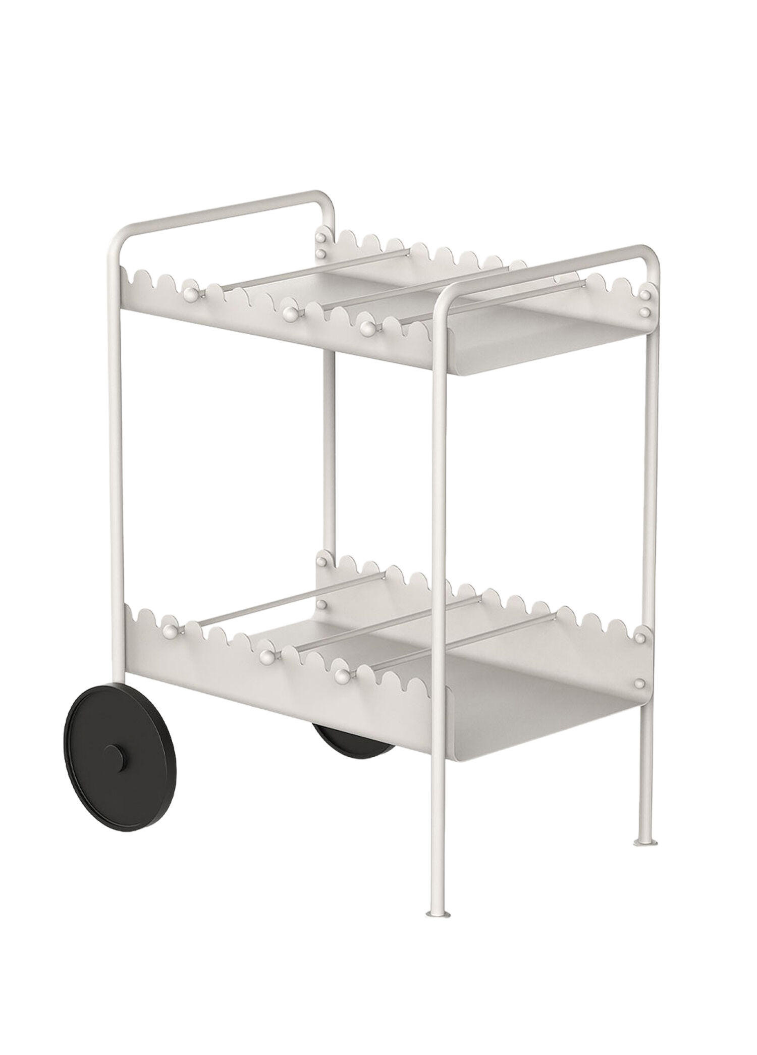Merletto Gri Metal Servis Arabası