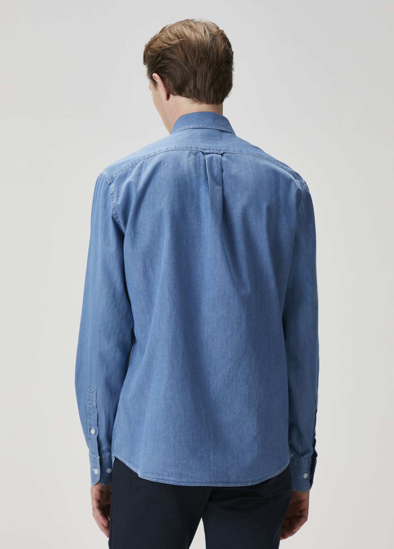 Comfort Fit Mavi Denim Gömlek_5