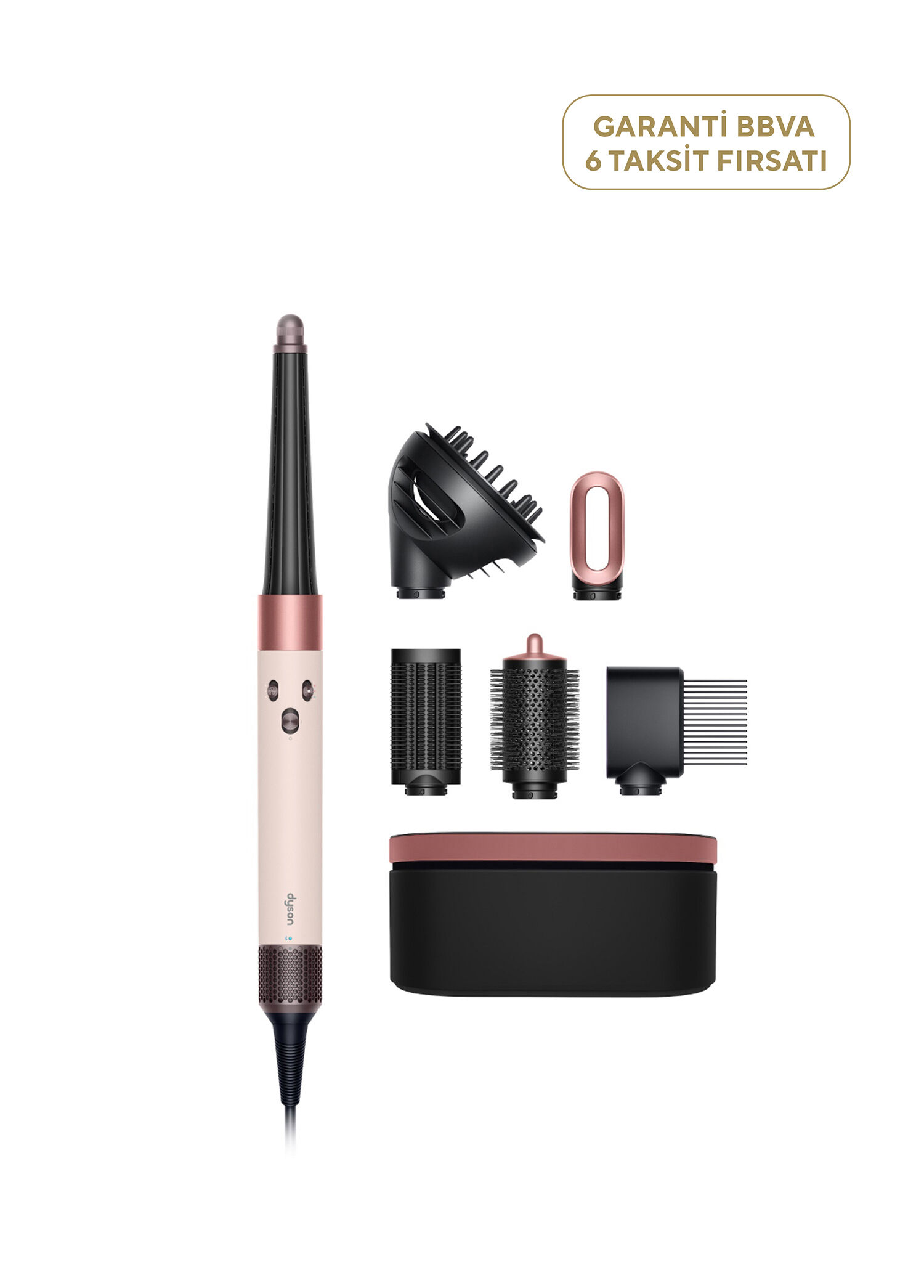 Airwrap I.d™ Saç Şekillendirme ve Kurutma Seti Kıvırcık+Bukleli (Ceramic Pink)