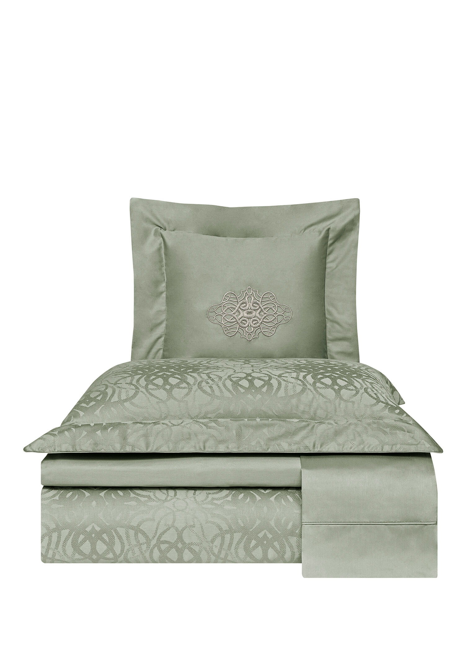 Valois Haki Pamuklu Jakar King Size Nevresim Takımı 240 x 220 cm