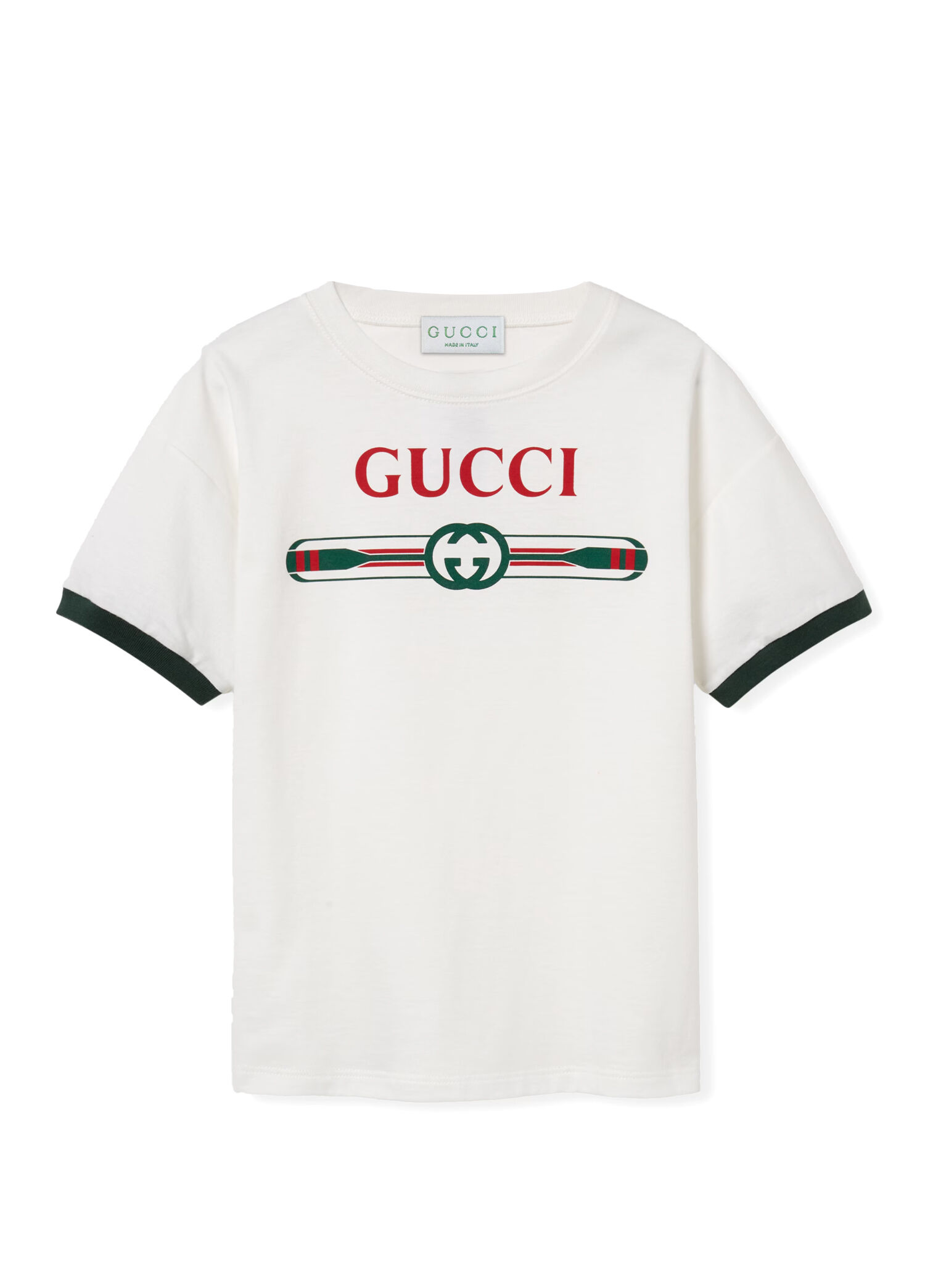Beyaz Logo Baskılı Çocuk T-shirt