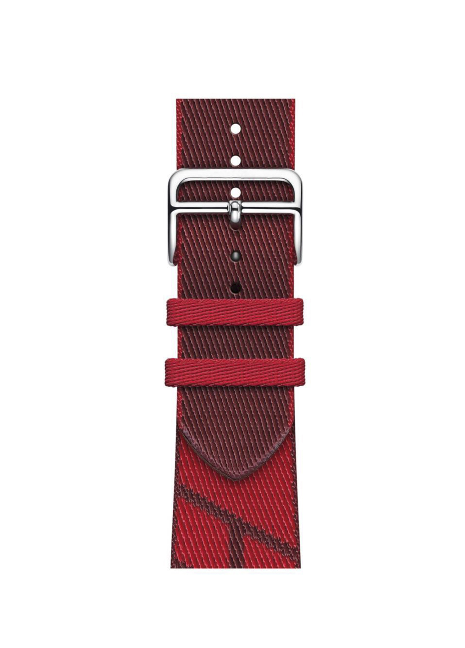 Apple Watch Uyumlu Simple Crimson 44/45/46/49 mm Örgü Loop Kordon