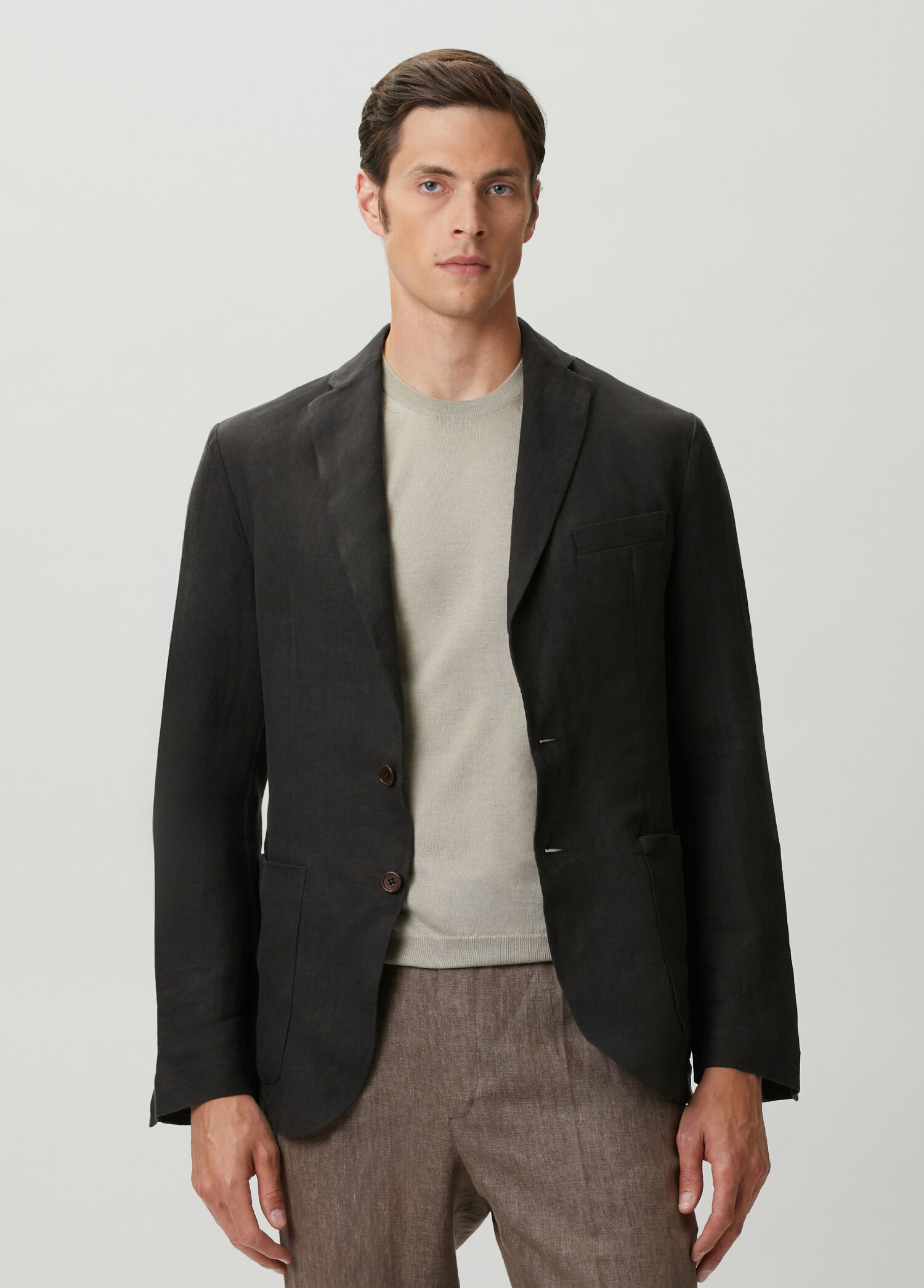 Antrasit Keten Blazer