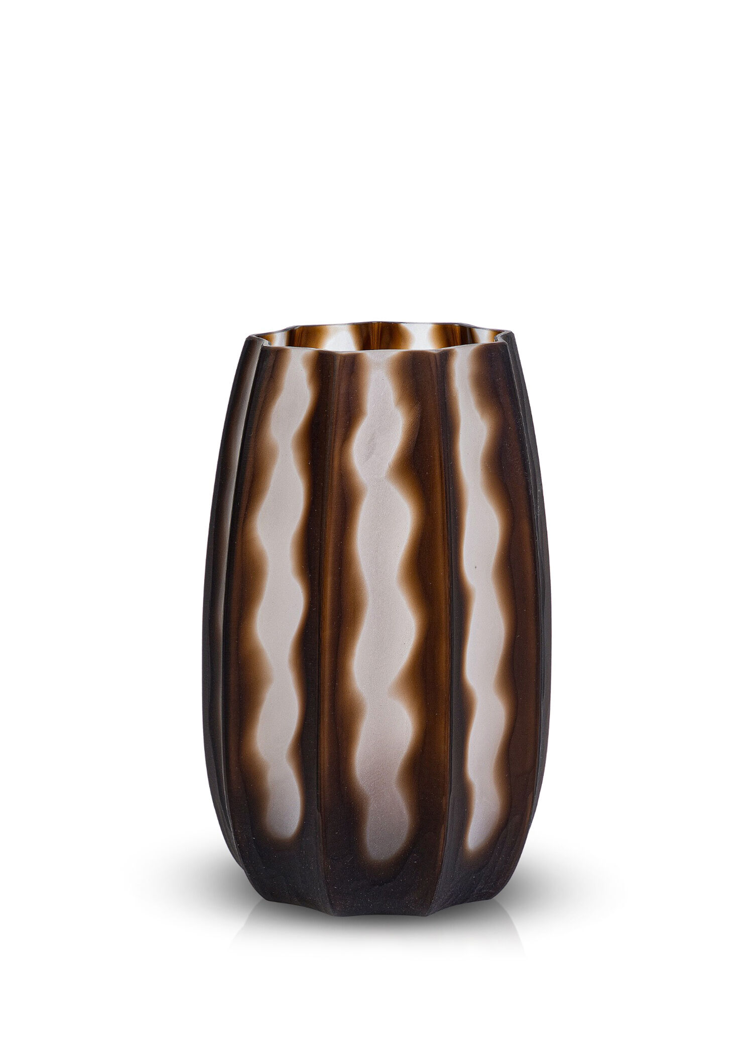 Serenity Matte Brown Cam Vazo 31 x 19.5 cm
