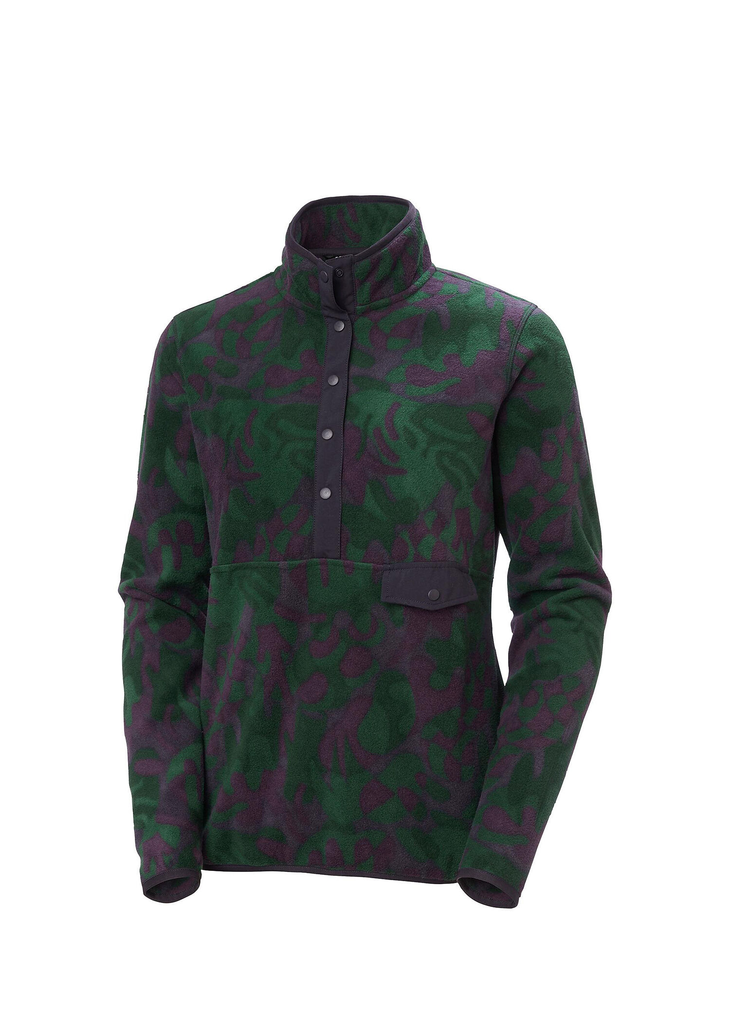 W Maridalen Printed Polar Black Grape Kadın Spor Sweatshirt