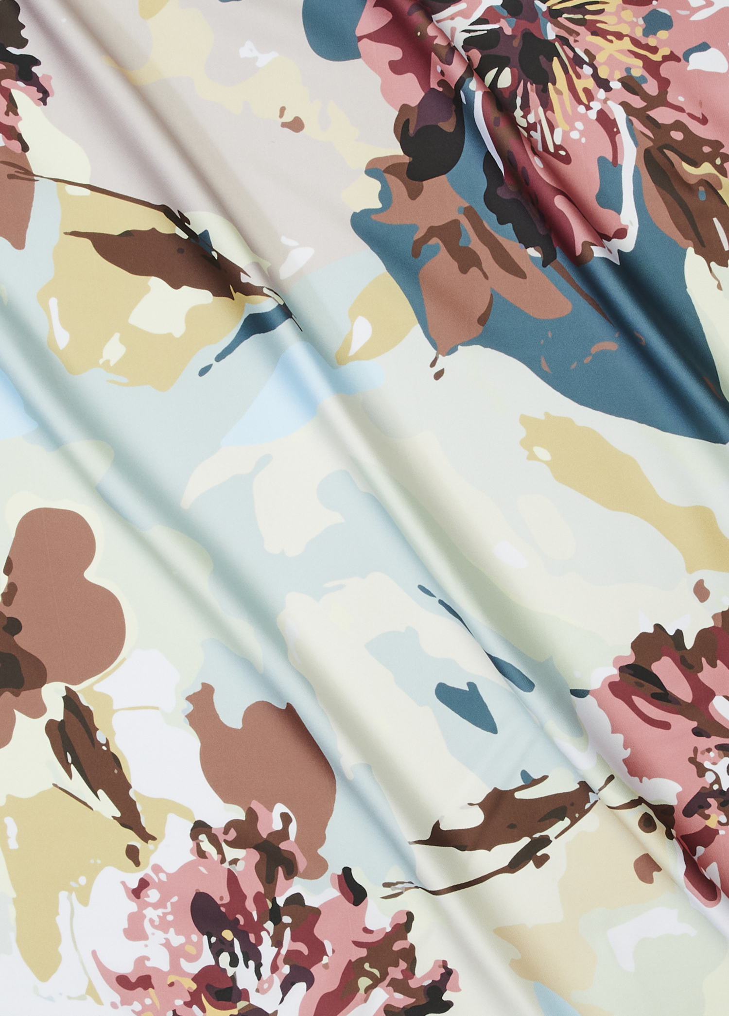 Çok Renkli 90x90 cm Twill Eşarp_1