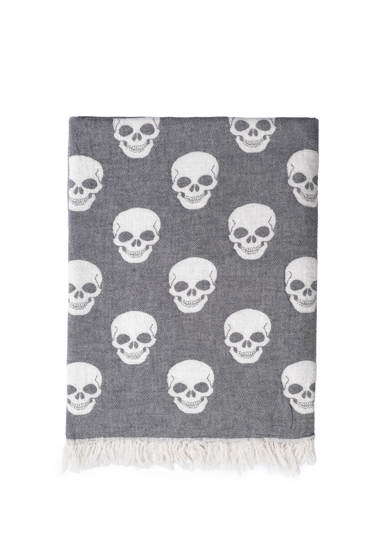 Skull Koltuk Şalı Siyah Throw Battaniye