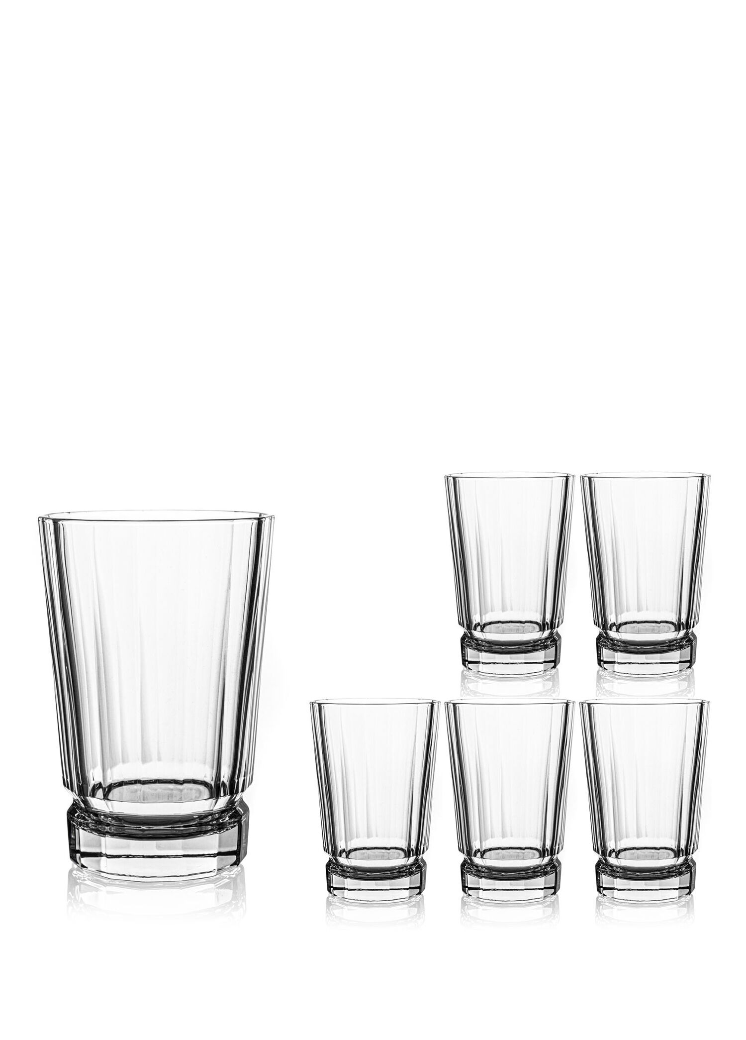 Macassar Kristal 6'lı Şeffaf Bardak