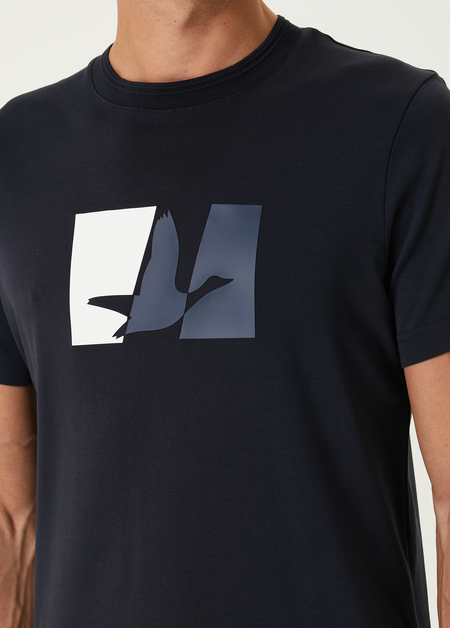 Lacivert Logolu T-shirt_5