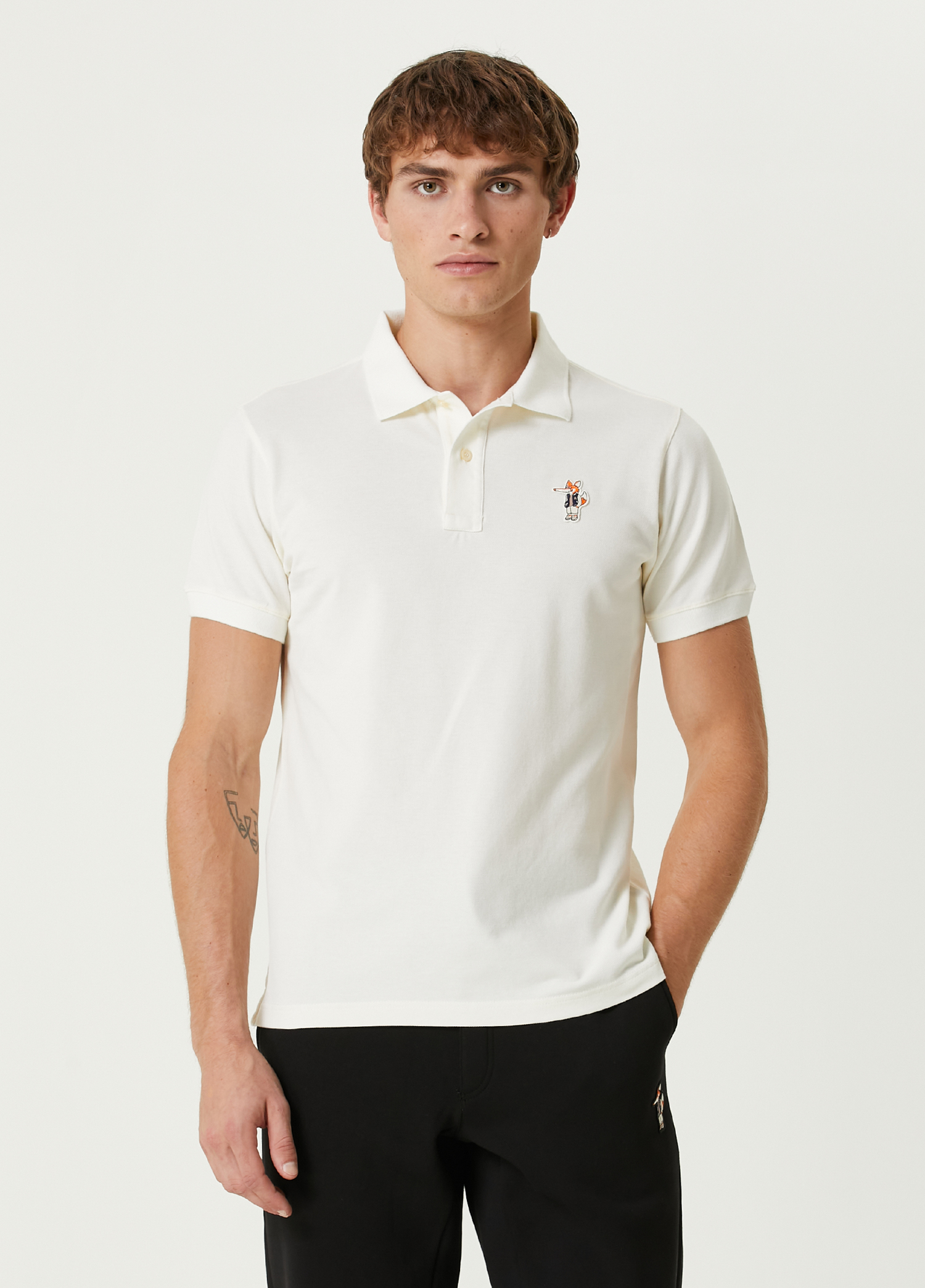 Ekru Polo Yaka T-shirt