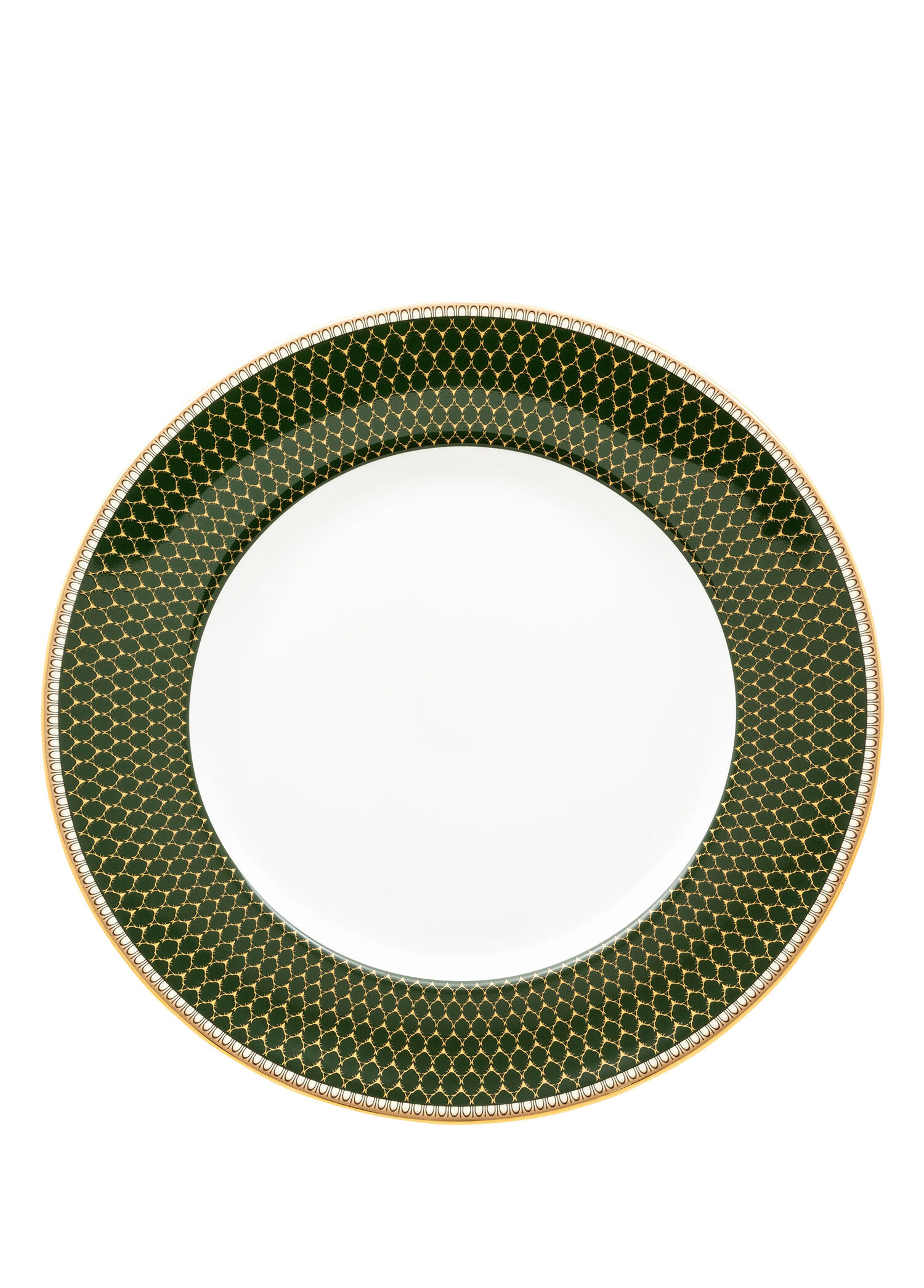 P Halcyon Days Gc Antler Trellis Dark Green Gold Porselen Tabak 25 Cm
