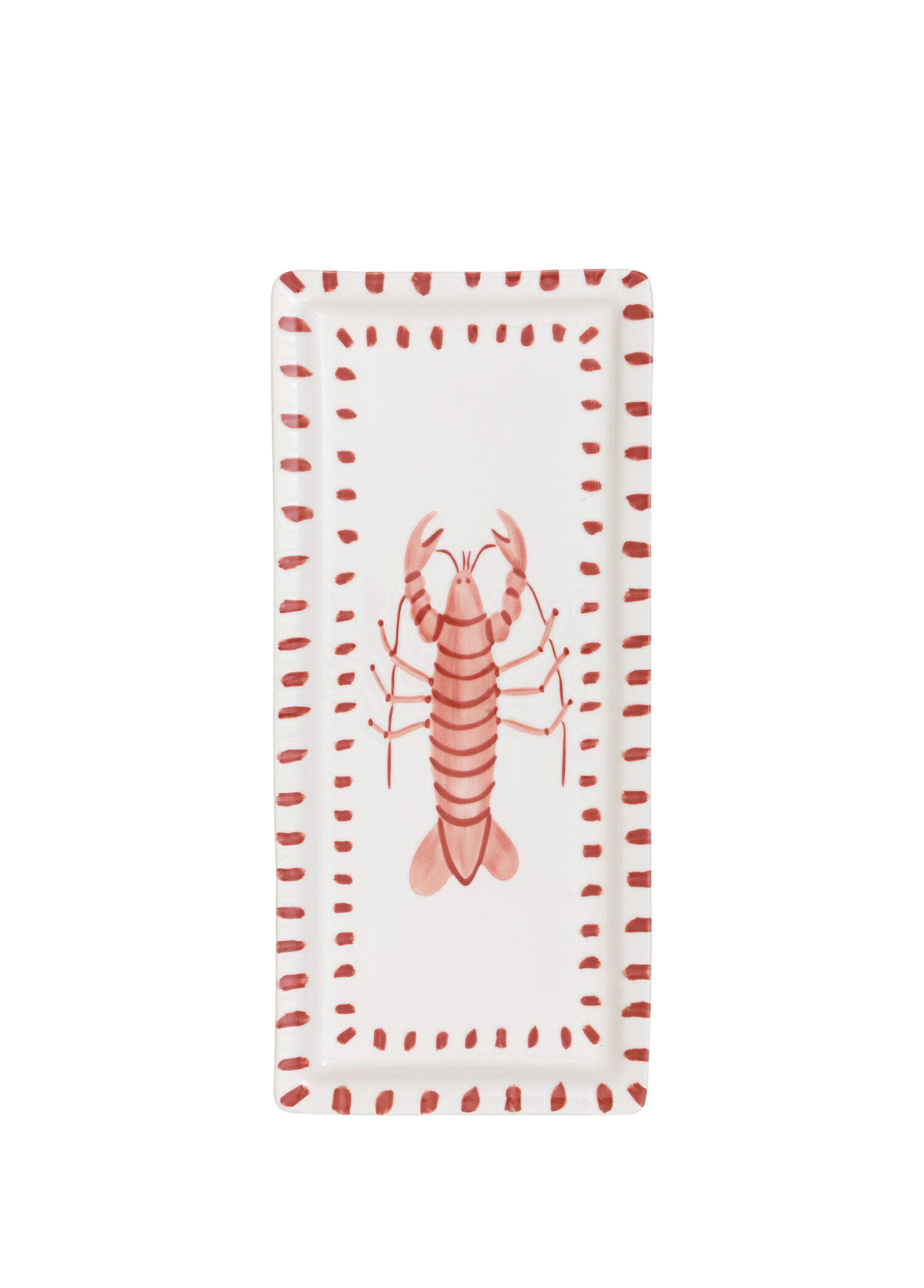 Italian Summer Renkli Desenli Seramik Dikdörtgen Servis Tabağı 35 x 16 cm