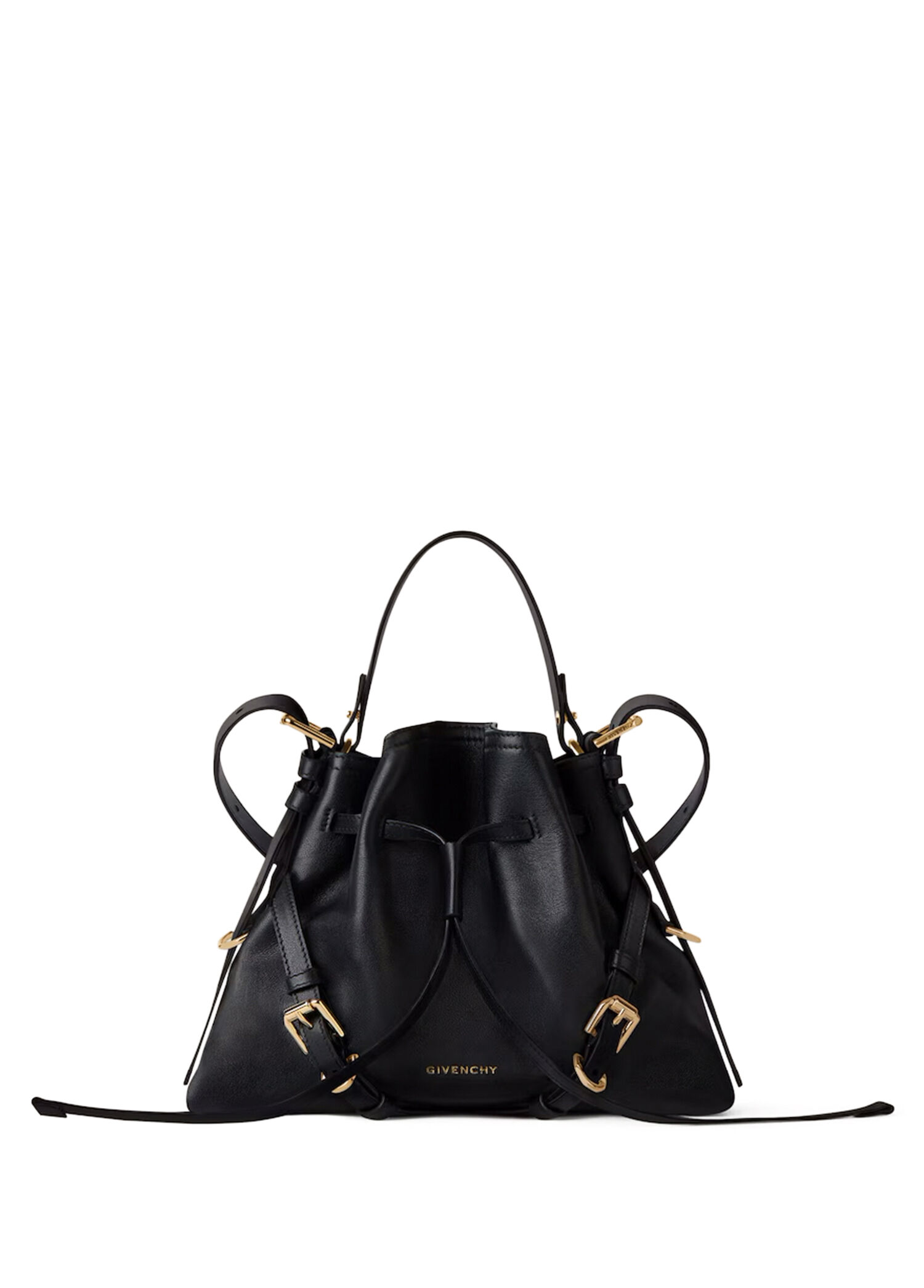 Voyou Small Black Women's Leather Bucket Bag